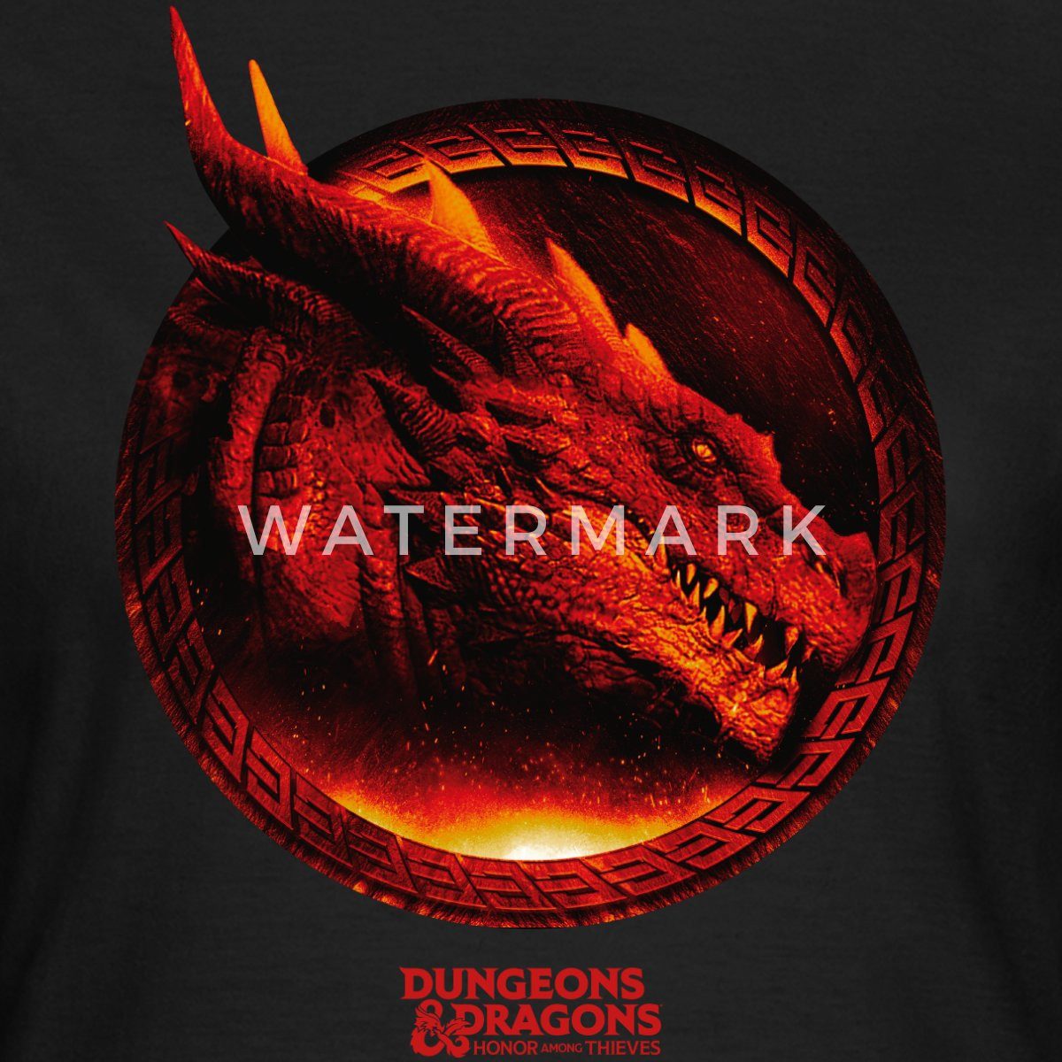 T-Shirt Dungeons & Dragons DnD Roter Drachenkopf Frauen T-Shirt