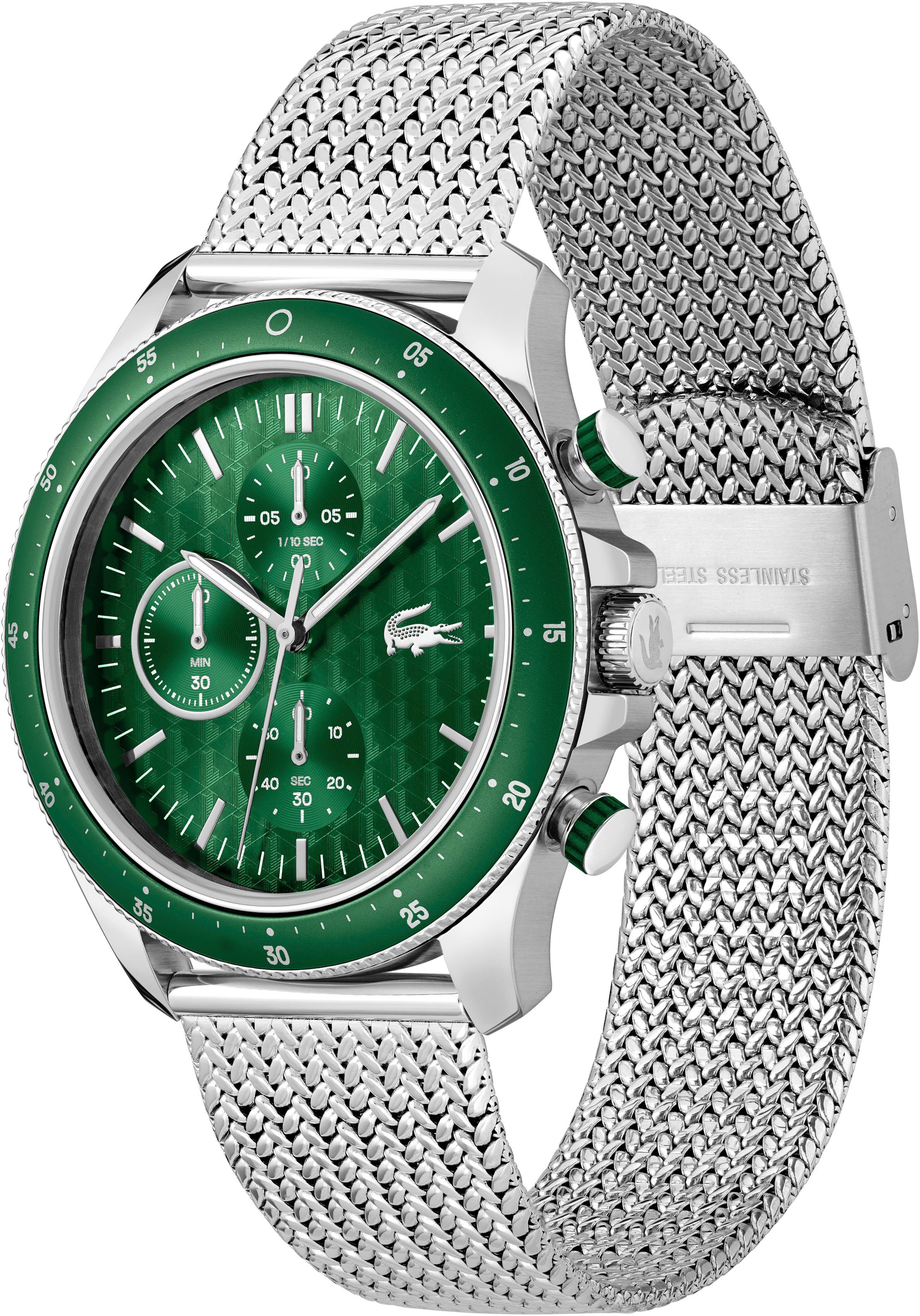 Lacoste Chronograph NEO HERITAGE 2011255, Quarzuhr, Armbanduhr, Herrenuhr, Stoppfunktion, Edelstahlarmband