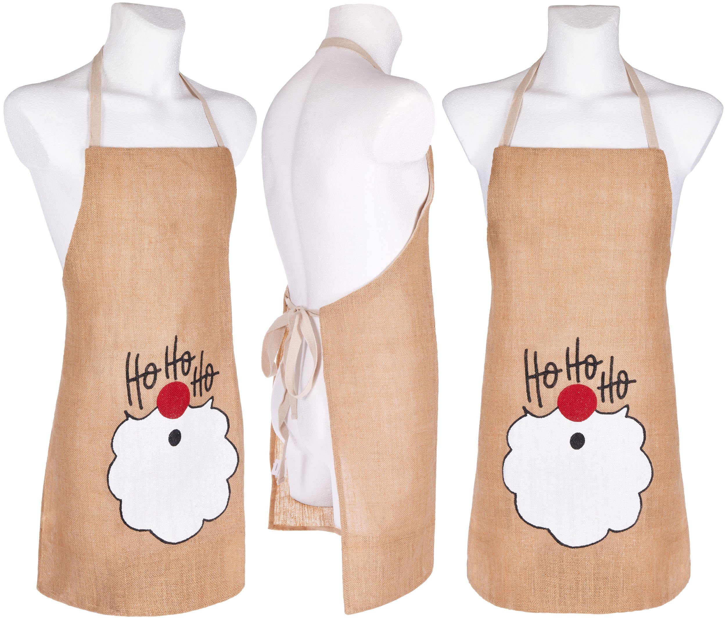 BRUBAKER Kochschürze Schürze - Ho Ho Ho Weihnachtsmann Bart - Weihnachten, günstig online kaufen
