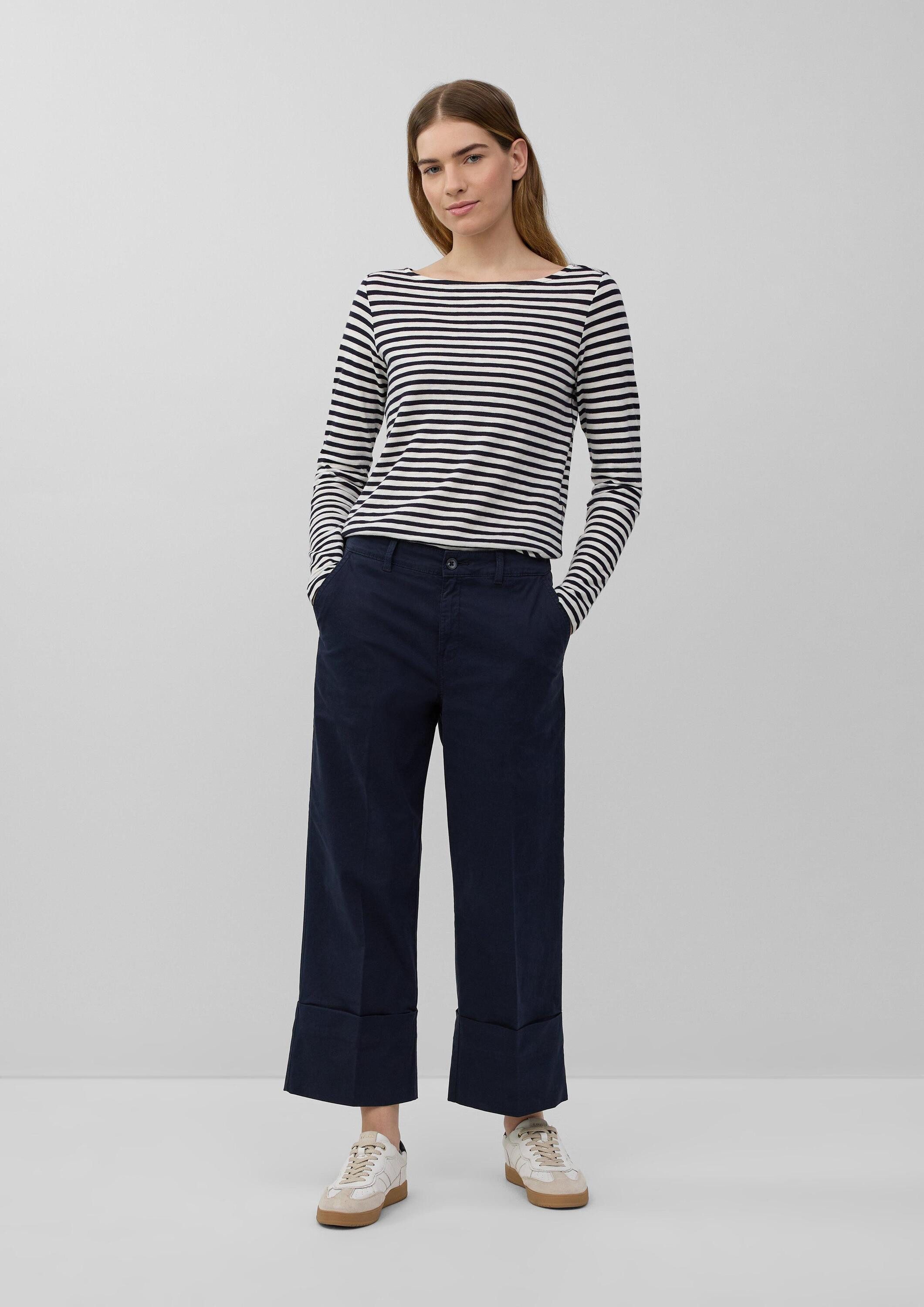 s.Oliver Culotte Hose Baumwoll-Culotte mit Bügelfalte und fixiertem Umschla günstig online kaufen