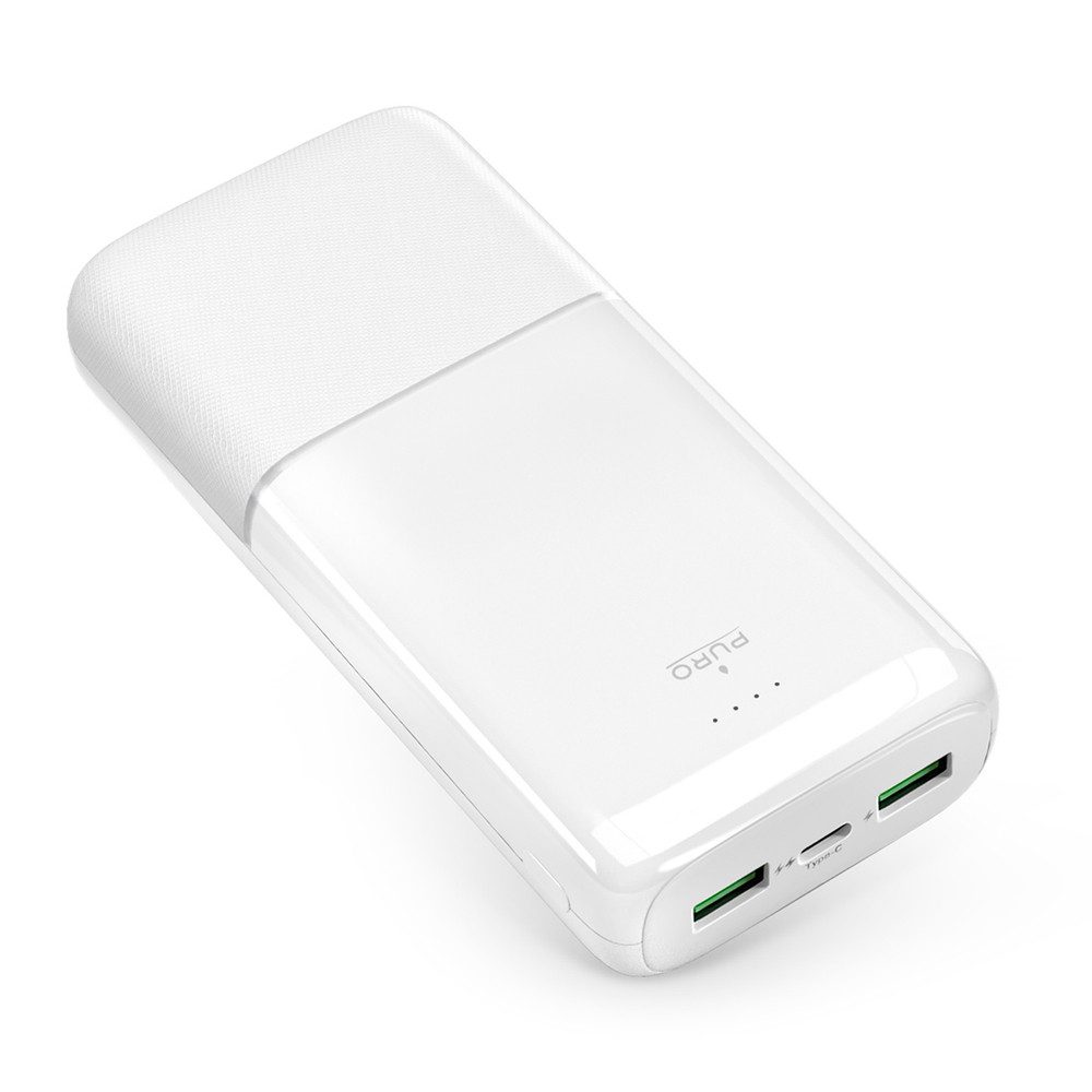 Puro Zusatzakku Reiseakku Energiespeicher Powerbank DAILY 20 PLUS 20000 mAh (12, 5, 9 V, 1 St), 20000 mAh, 22,5 W, PD & AFC, 3 Anschlüsse