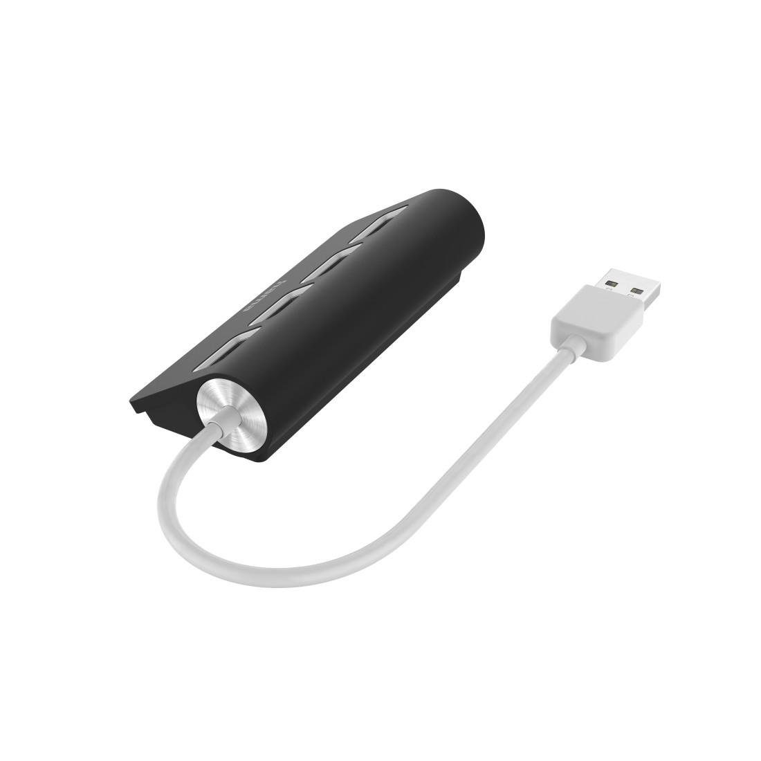 Hama USB-Hub mit 4 USB-A Ports, USB-A Stecker, 480 Mbit/s, 15 cm Kabellänge USB-Adapter USB Typ A, 15 cm, Verbinden von PC, Notebook, Tablet mit USB-Stick, Tastatur, Drucker