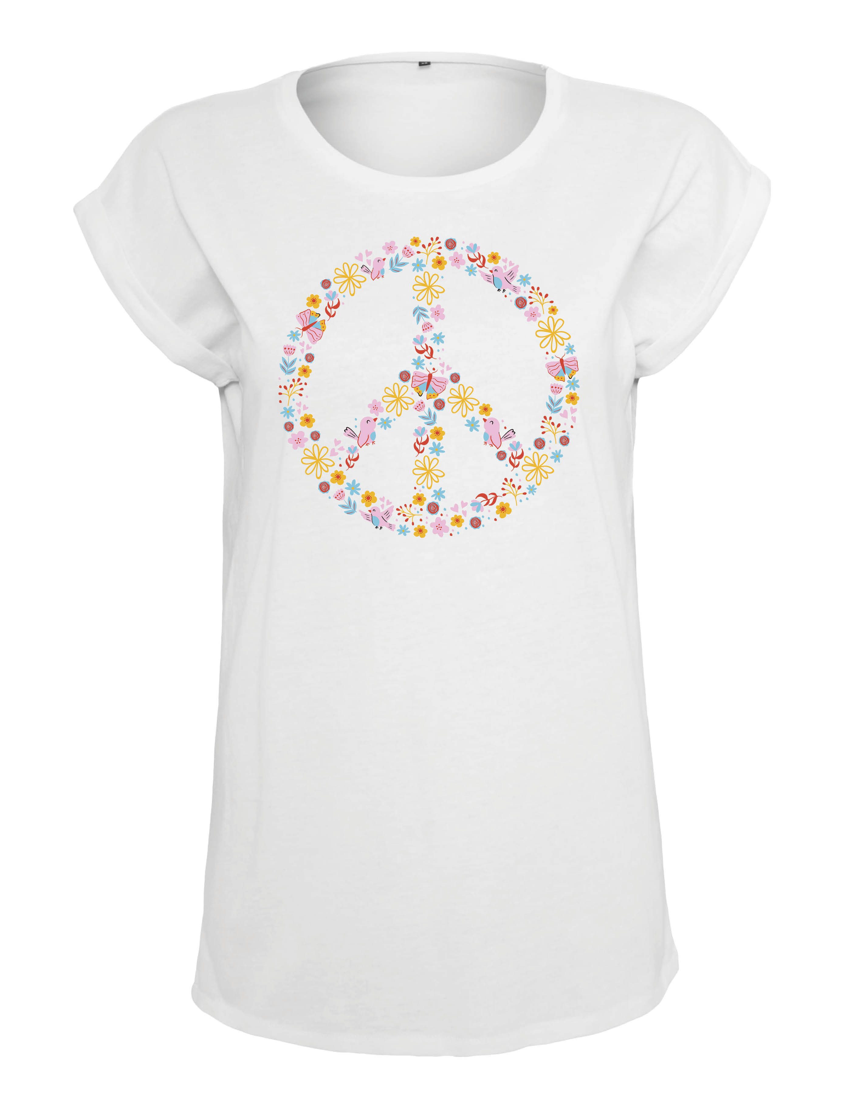 Youth Designz Print-Shirt "Peace Flowers" Damen günstig online kaufen