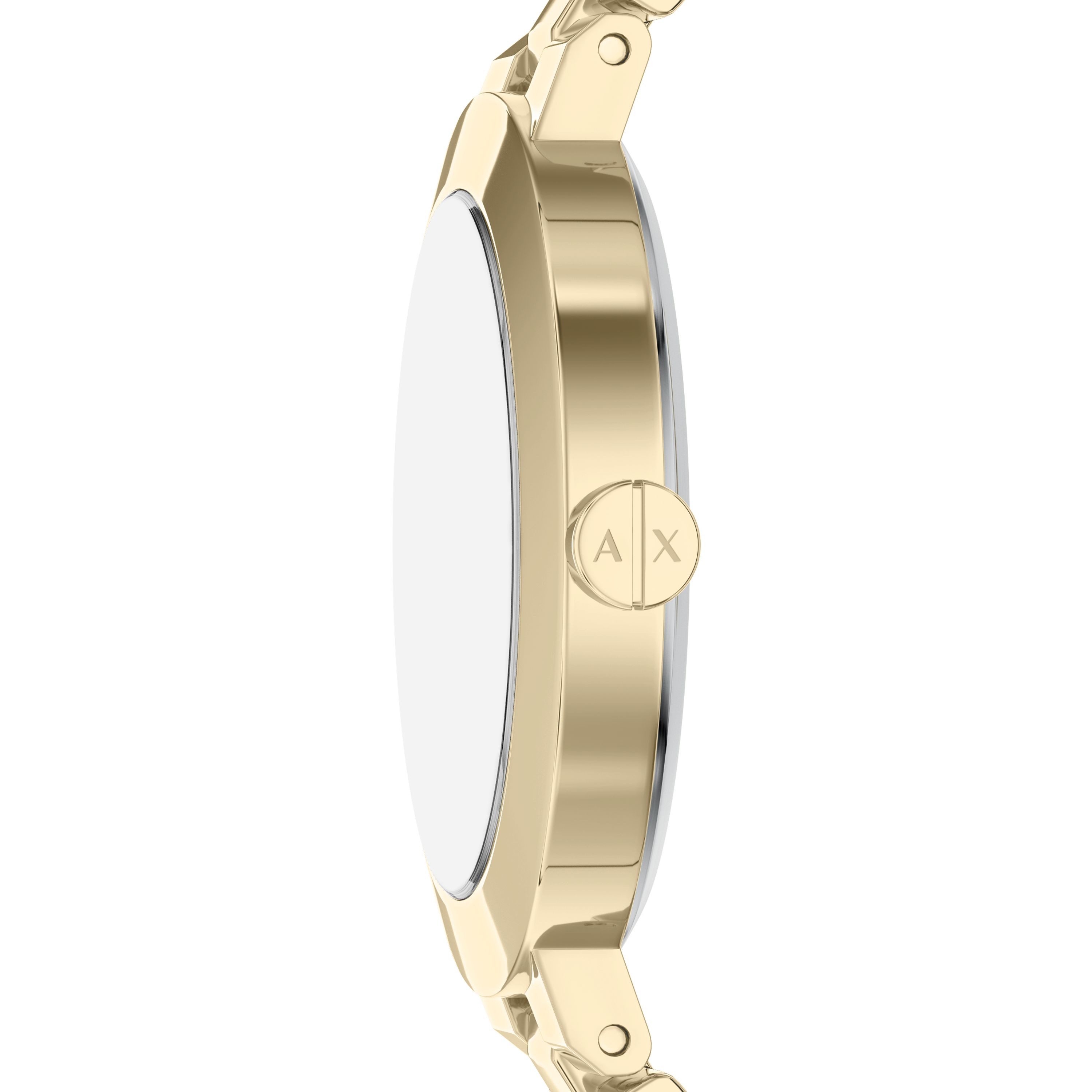ARMANI EXCHANGE Quarzuhr AX5182, Armbanduhr, Damenuhr, Edelstahlarmband, analog, Glassteine