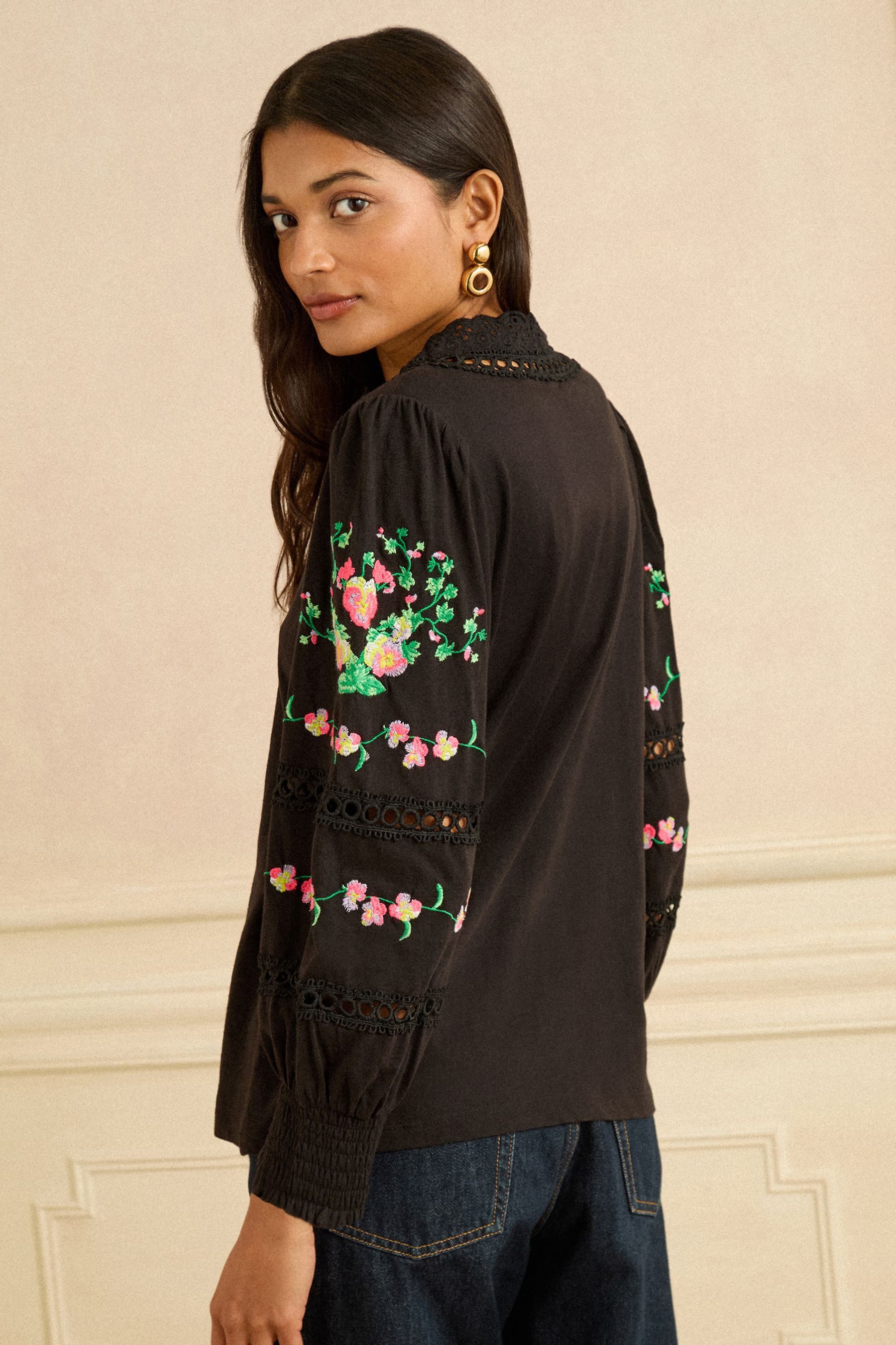 Love & Roses Langarmbluse Love & Roses Oberteil mit V-Ausschnitt, Regular ( günstig online kaufen