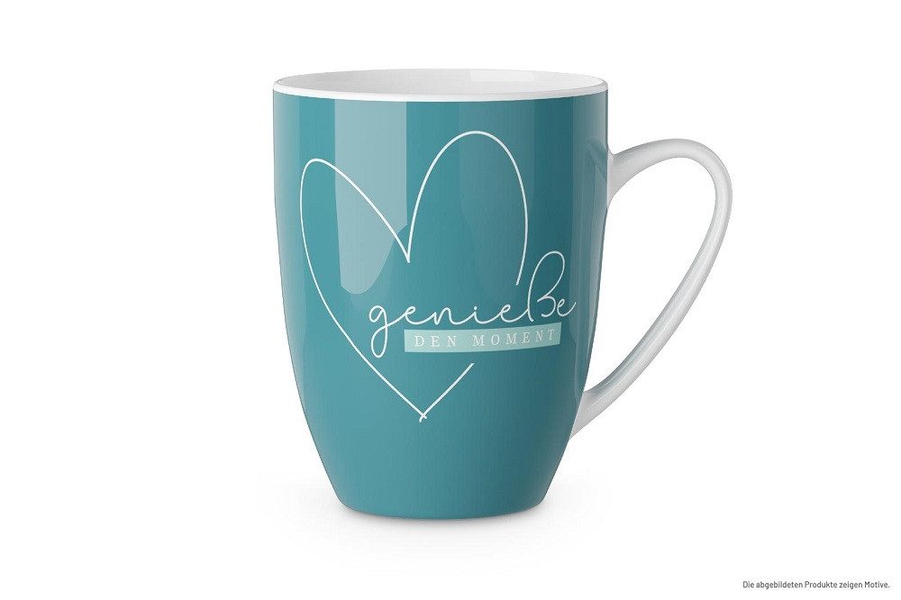 La Vida Becher Botschaft - Tee, Kaffeebecher/Tasse : Schön, dass es dich gibt, Porzellan Tasse 250ml Genieße Moment Motiv, Tee, Kaffee Tasse, Geschenk Becher für dich, Kollektion