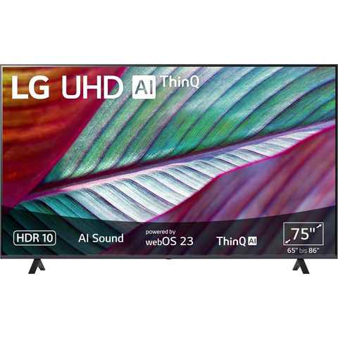 LG 75UR78006LK LCD-LED Fernseher (189 cm/75 Zoll, 4K Ultra HD, Smart-TV, UHD,α5 Gen6 4K AI-Prozessor,HDR10,AI Sound,AI Brightness Control)