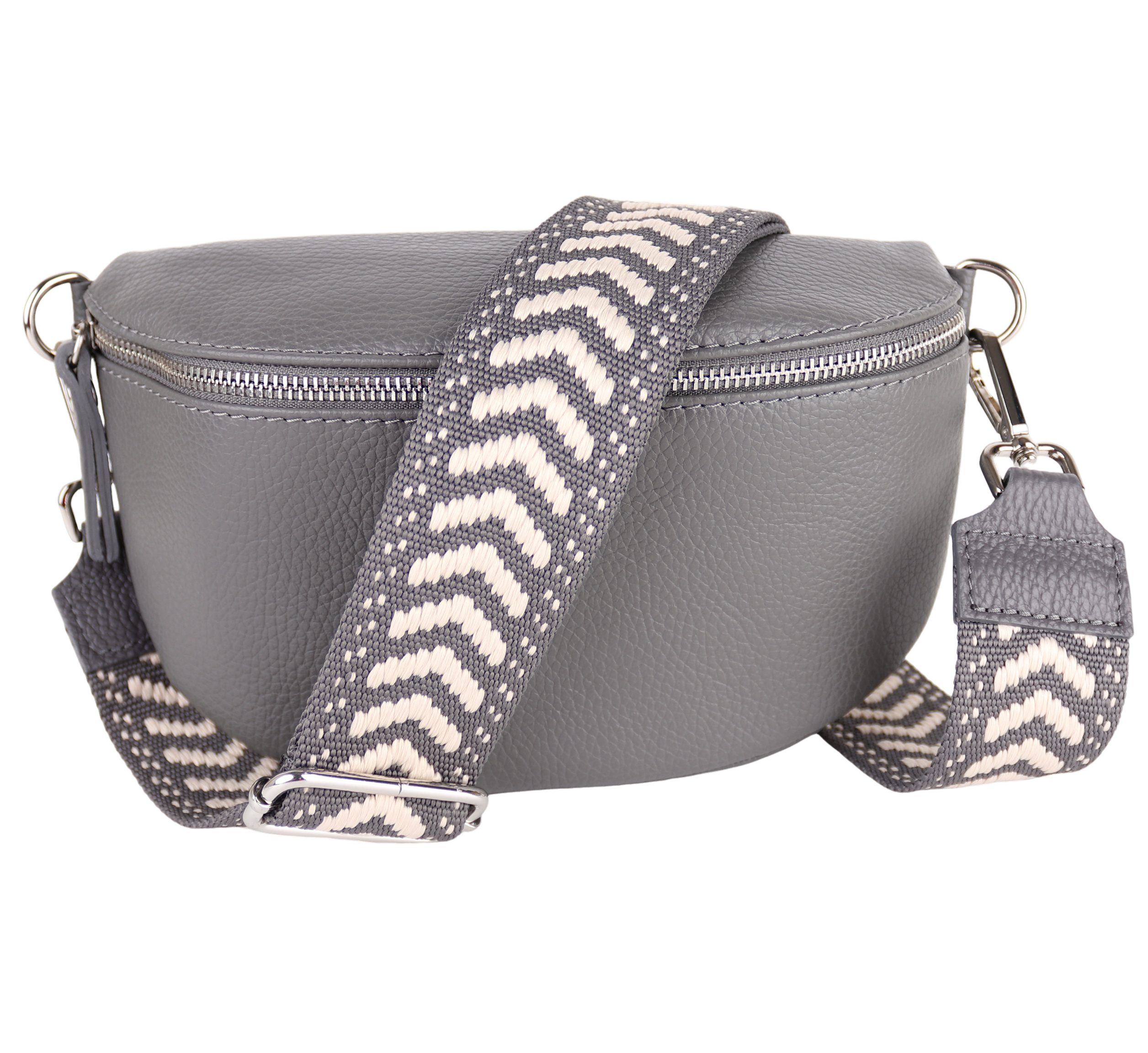 Blade Bauchtasche Echtleder, Stylisch Umhängetasche, Hüfttasche Für Damen, Hochwertige Schultertasche Mit Reißverschluss, Crossbody Bag, Handtasche, Gürteltasche (BLAU