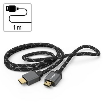 Hama Ultra High Speed HDMI™-Kabel Stecker-Stecker 8K Metall HDMI™-Kabel 1m HDMI-Kabel, HDMI, (100 cm)