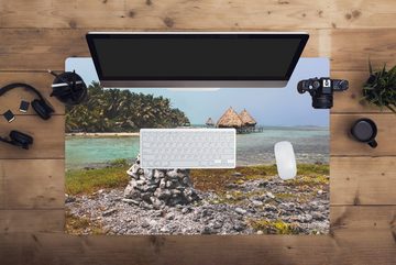 MuchoWow Gaming Mauspad Felsformation am Strand von Glover's Reef (1-St), Büro für Tastatur und Maus, Mousepad Gaming, 90x60 cm, XXL, Großes