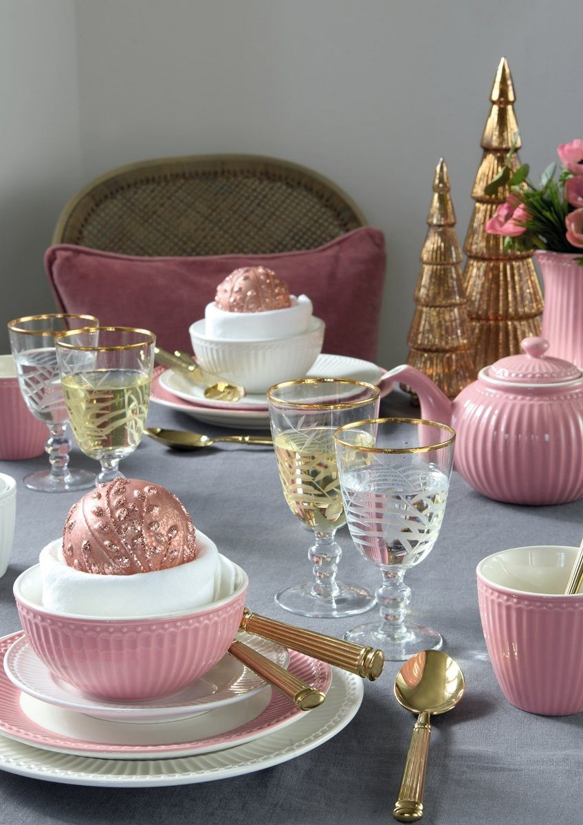 Greengate Kaffeeservice Alice Latte Cup dusty rose 0,3 l Set6, Steinzeug