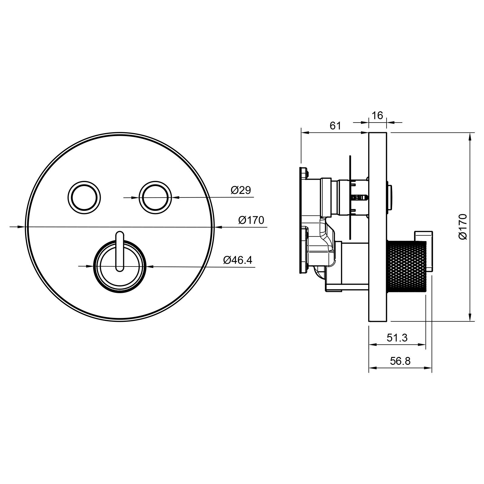 PaulGurkes Unterputzarmatur PGOPSELECT2-MB-BOX (Armatur)