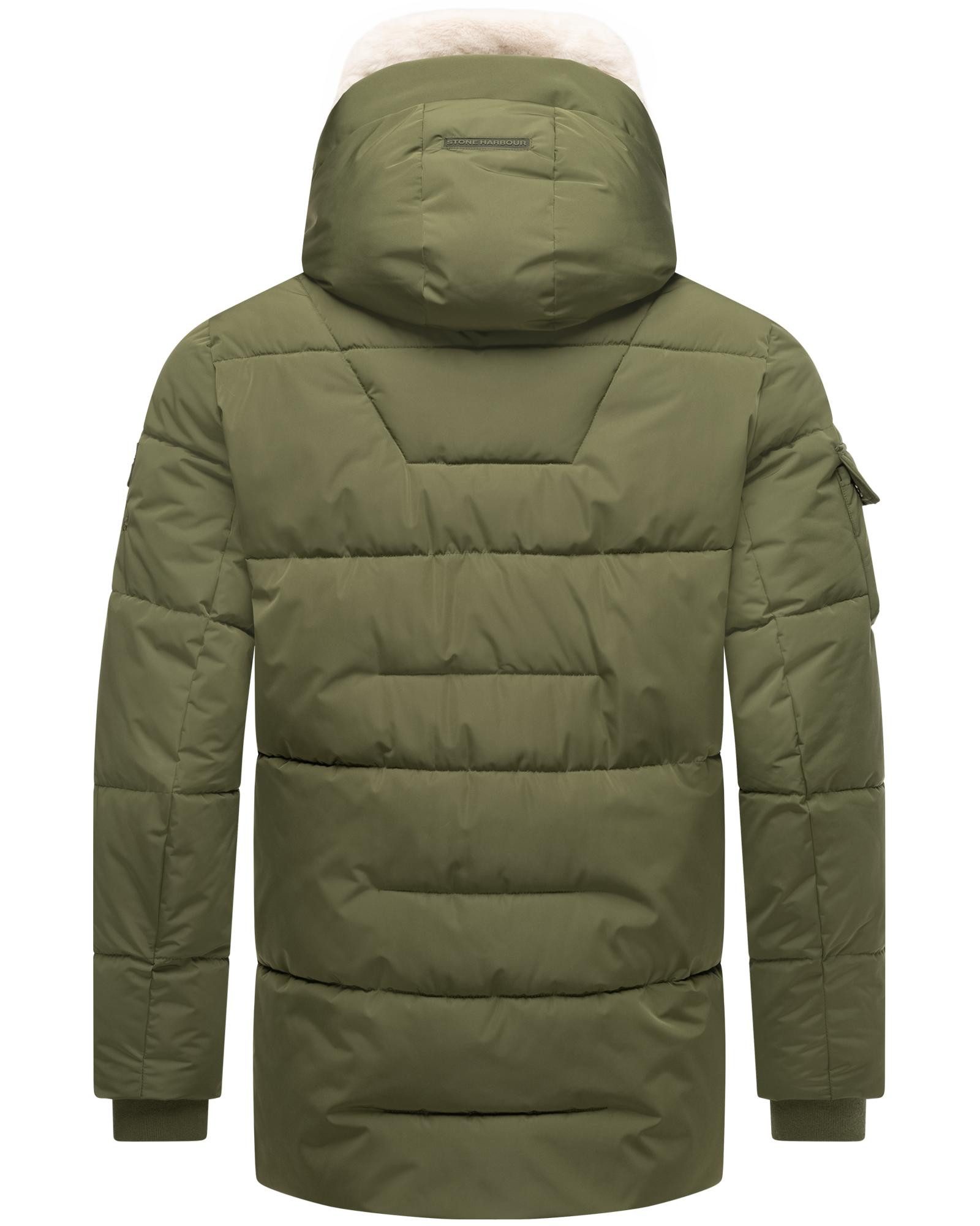 Stone Harbour Winterjacke Lauroo XX urbane Herren Steppjacke mit kuscheligem Teddyfleece – Bild 3 von 5