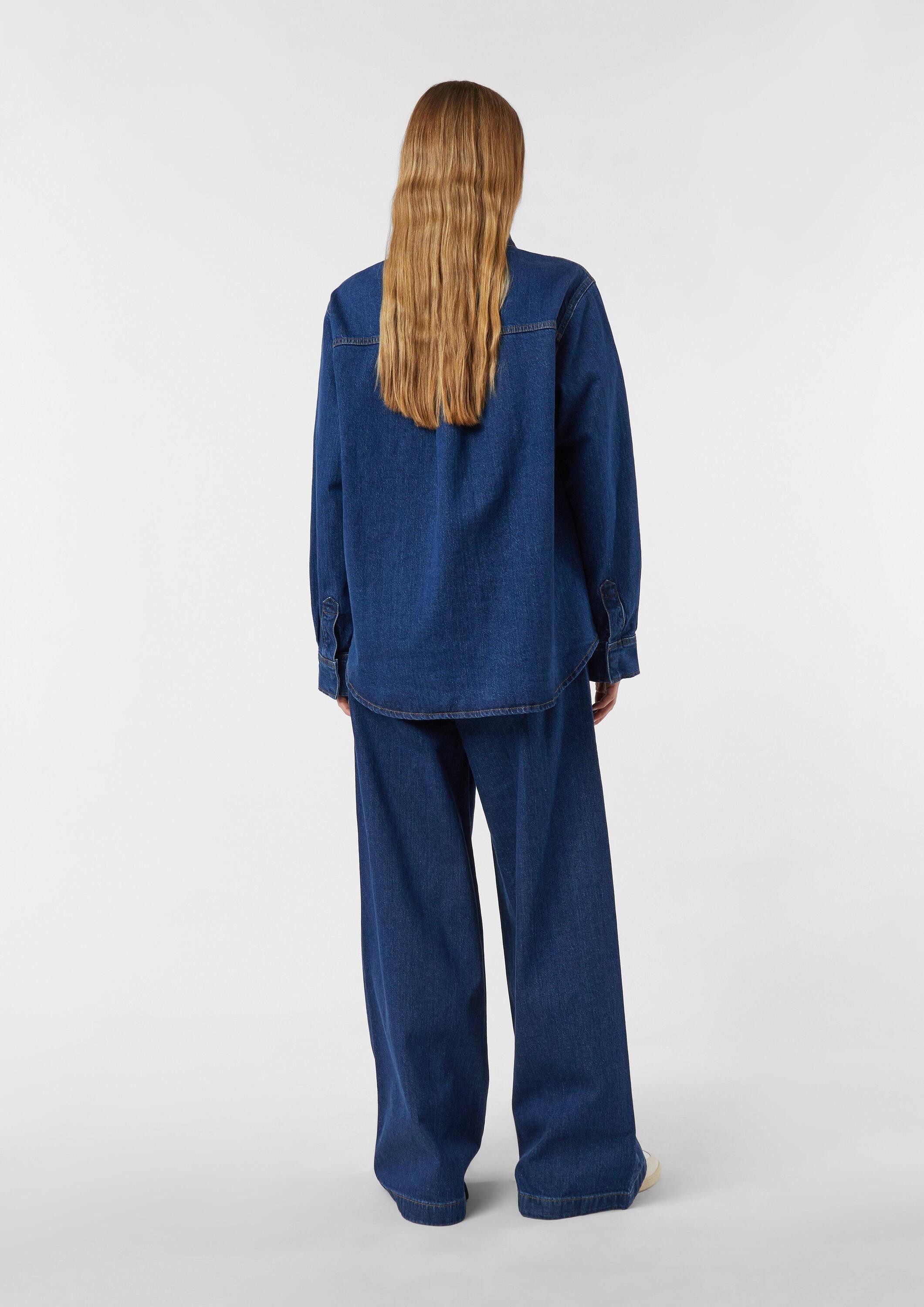 comma Hemdjacke Bluse Oversized Denim-Overshirt