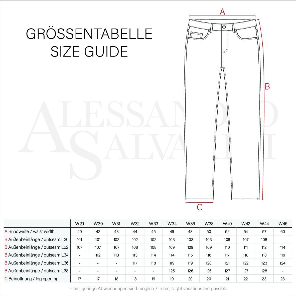 Hellblau Comfort-fit-Jeans ASMarco geradem - Salvarini Alessandro AS200 mit Bein