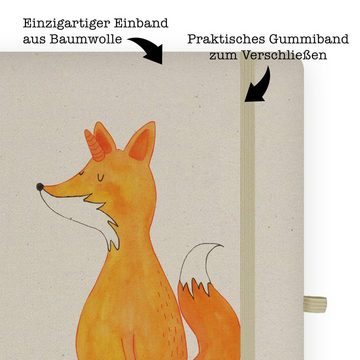 Mr. & Mrs. Panda Notizbuch Einhorn Fuchs - Transparent - Geschenk, Füchse, Einhörner, Tagebuch, Mr. & Mrs. Panda, Hardcover