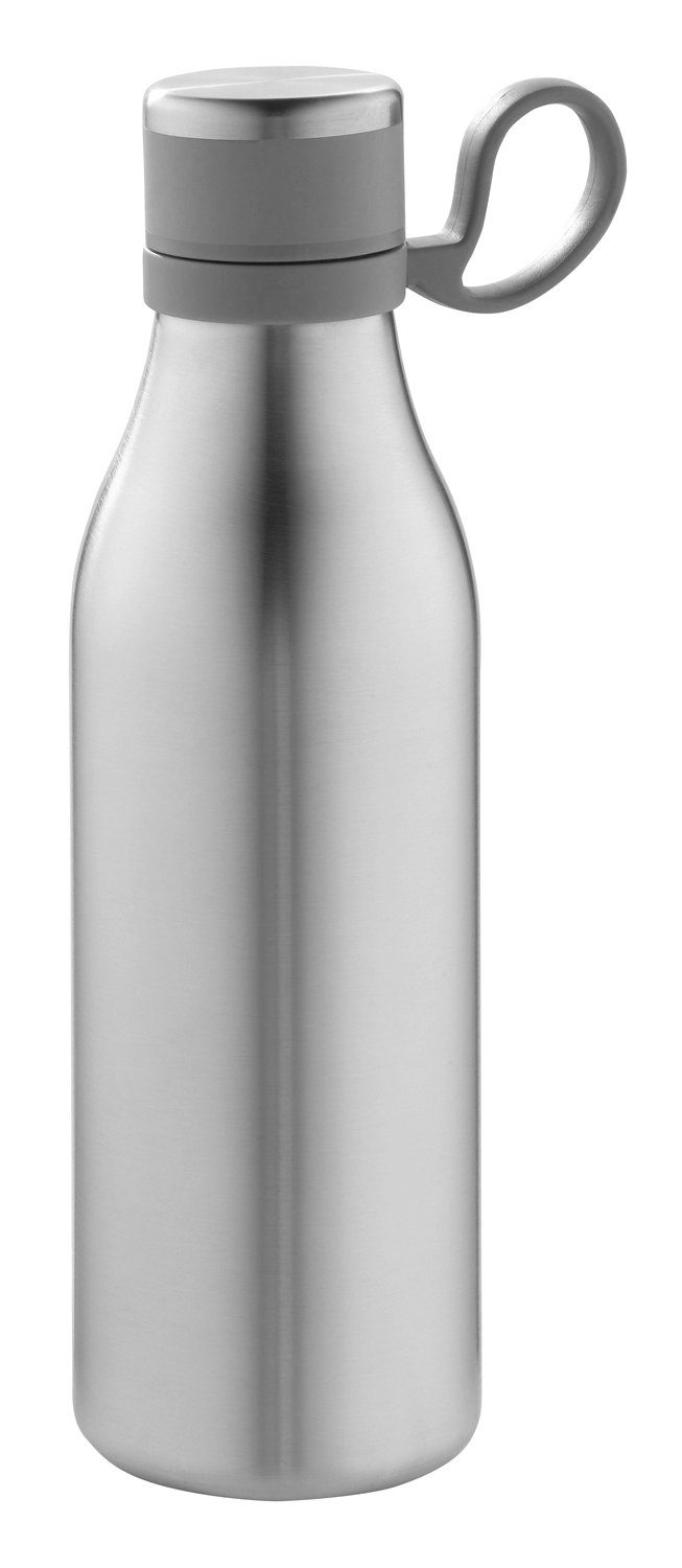 casa NOVA Trinkflasche Thermotrinkflasche QUIRINUS, Grau, Ø 7,3 cm
