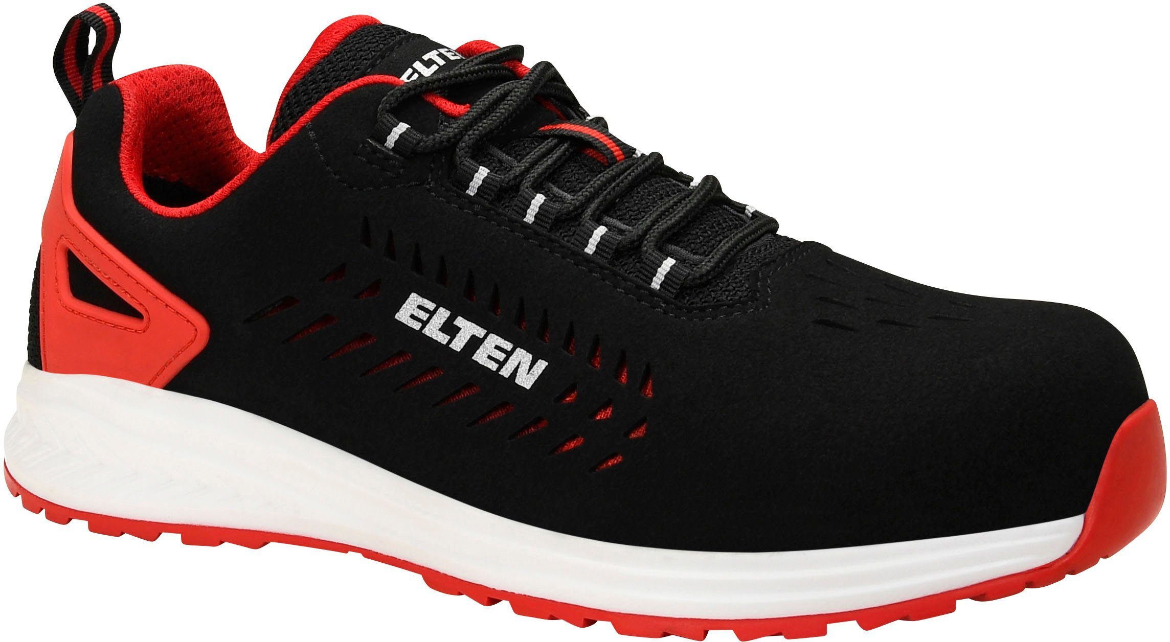 Elten SHARKI red Low ESD S1 Sicherheitsstiefel, Modernes Design in Rot,  vereint Sicherheit mit ansprechender Optik | Sicherheitsschuhe