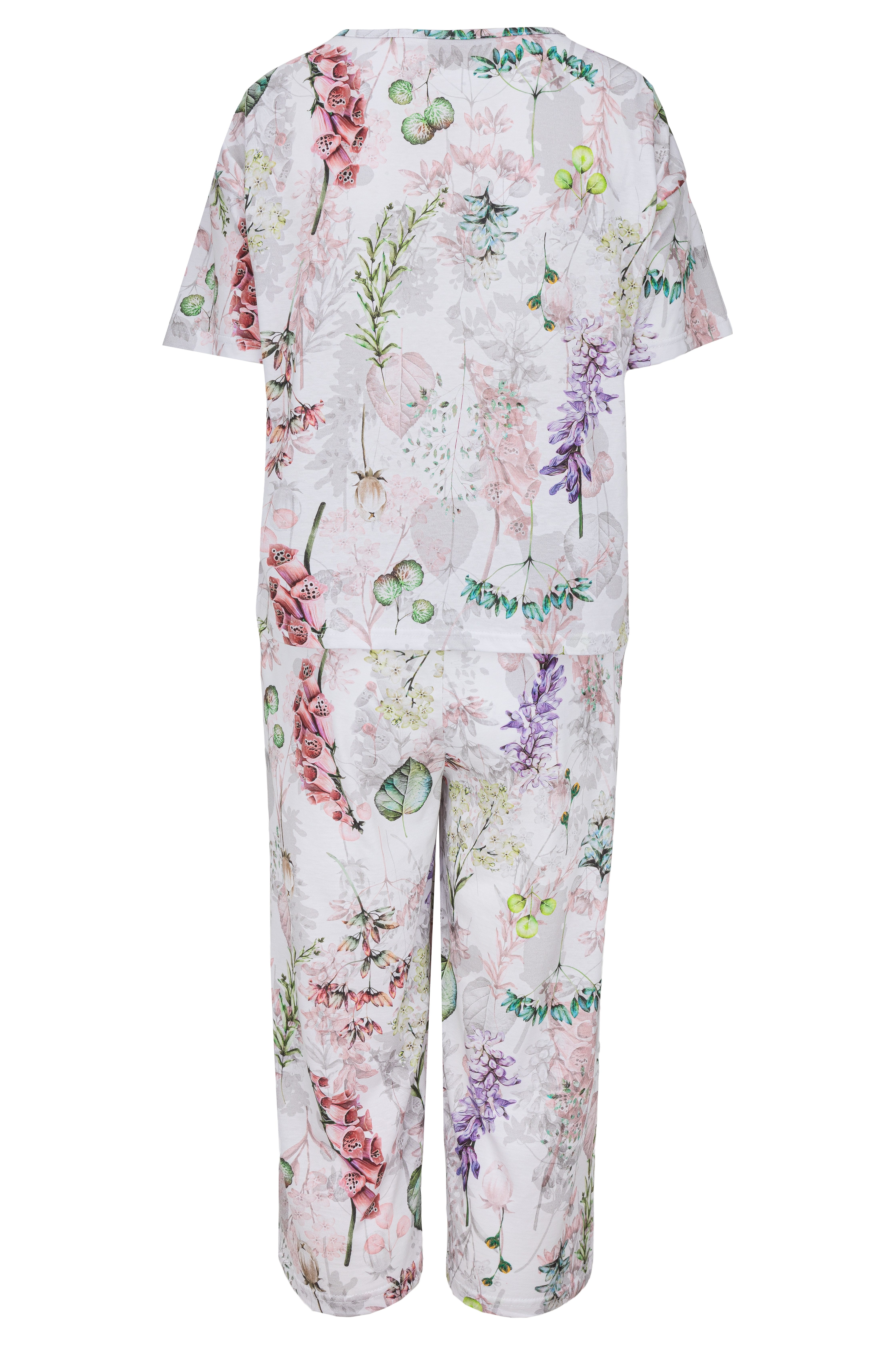Mademoiselle Sommeil Capri-Pyjama mit geblümten Allover-Druck (2 tlg., 1 Stück)