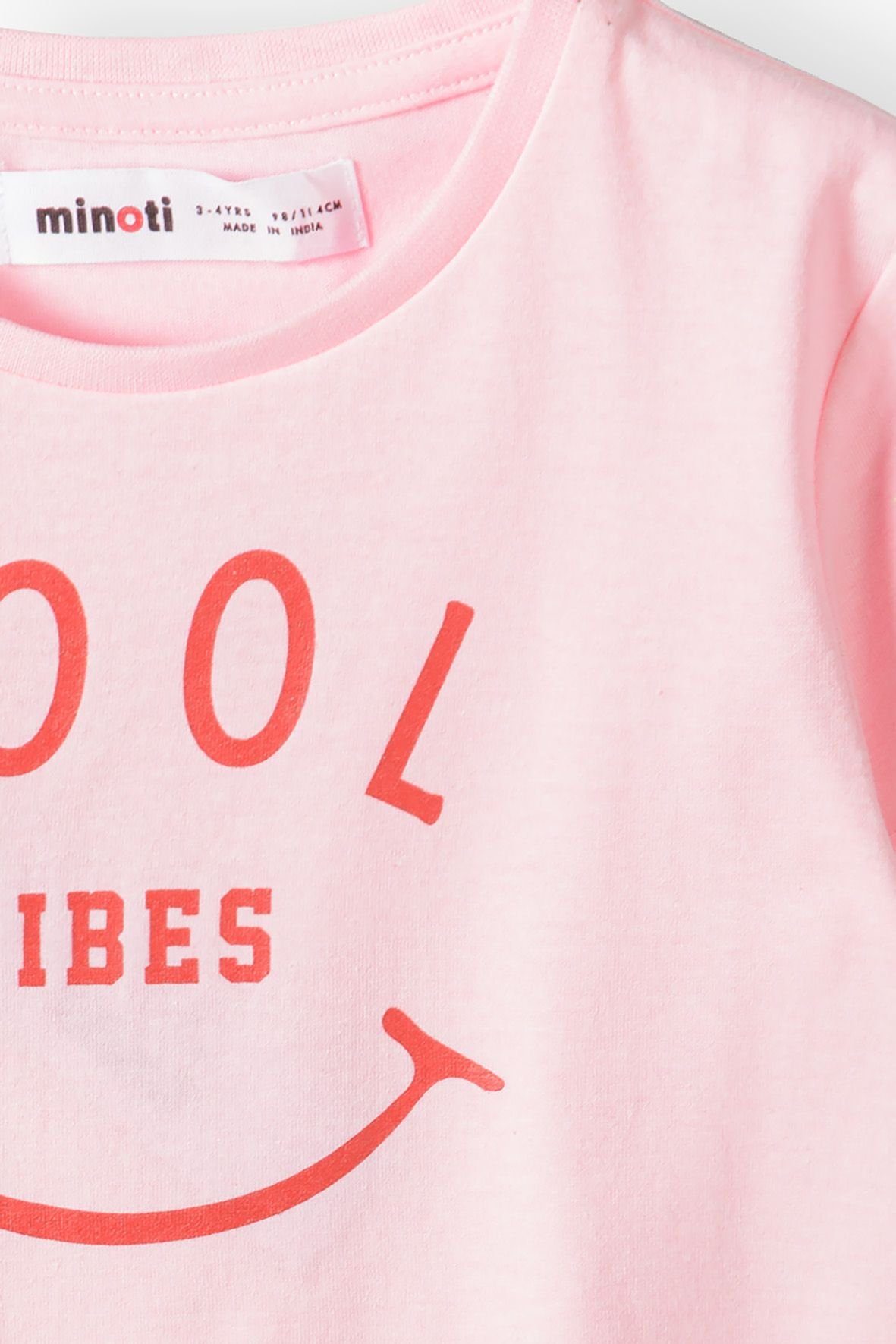 mit T-Shirt (12m-8y) MINOTI T-Shirt Knotendetail Neonrosa