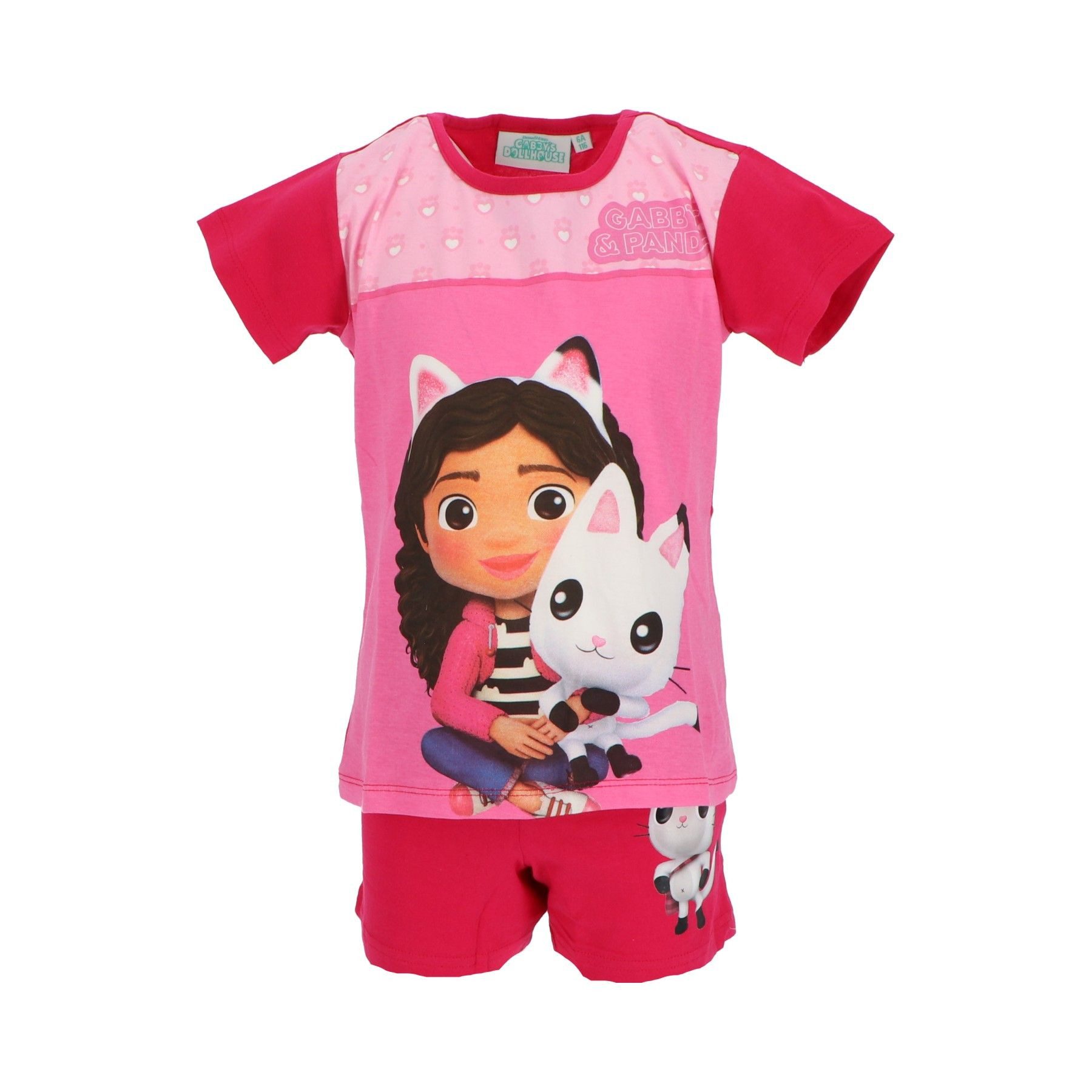 Gabby's Dollhouse Pyjama Shortama – Kinderpyjama & Sommer Schlafanzug aus 100% Baumwolle