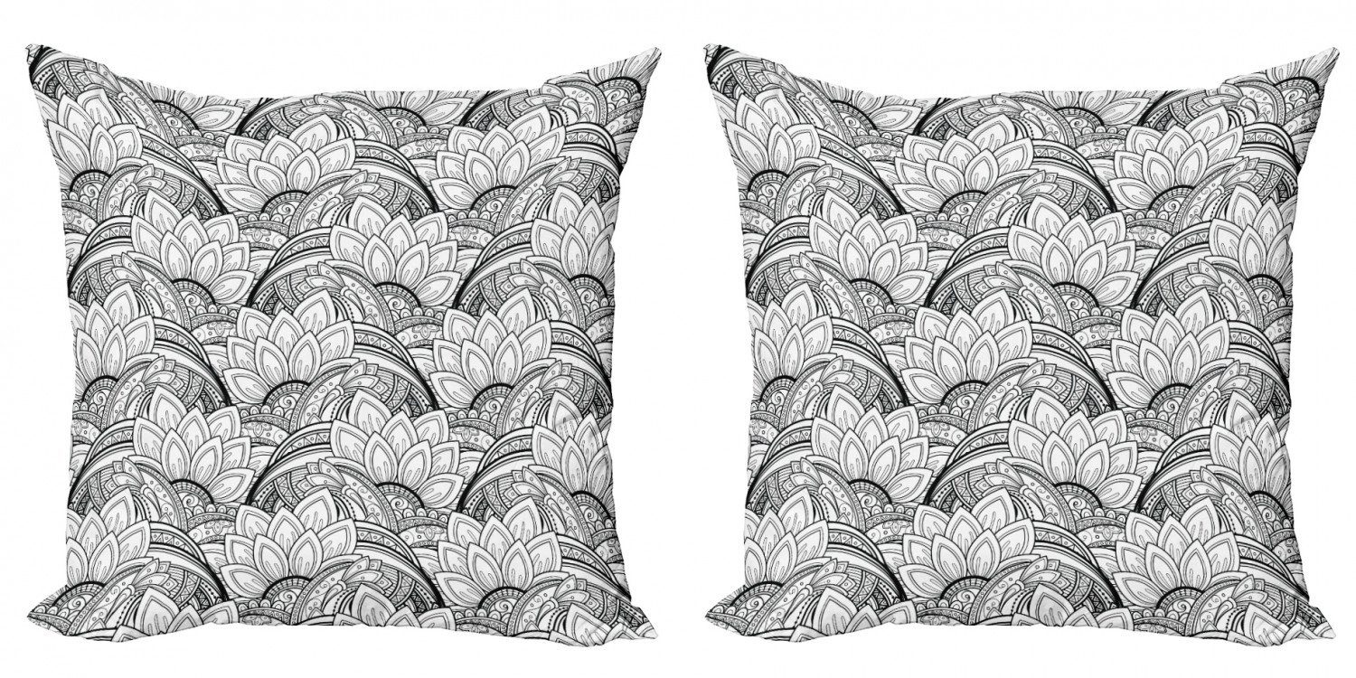 Kissenbezüge Modern Accent Doppelseitiger Digitaldruck, Petals Paisley (2 Stück), Abakuhaus Blumen