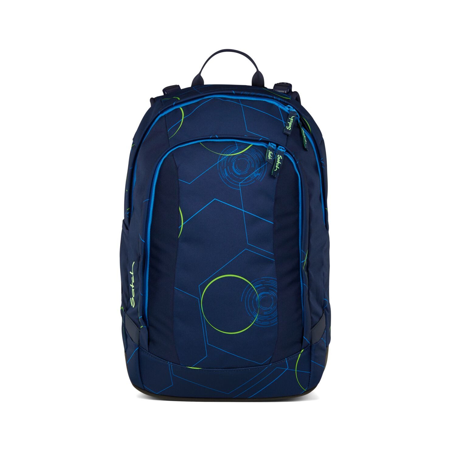 Satch Schulranzen Schulrucksack-Set AIR Blue Tech 2-teilig (2-teilig), Schulranzen, ergonomisch, Laptop-Fach, Your-Size-System