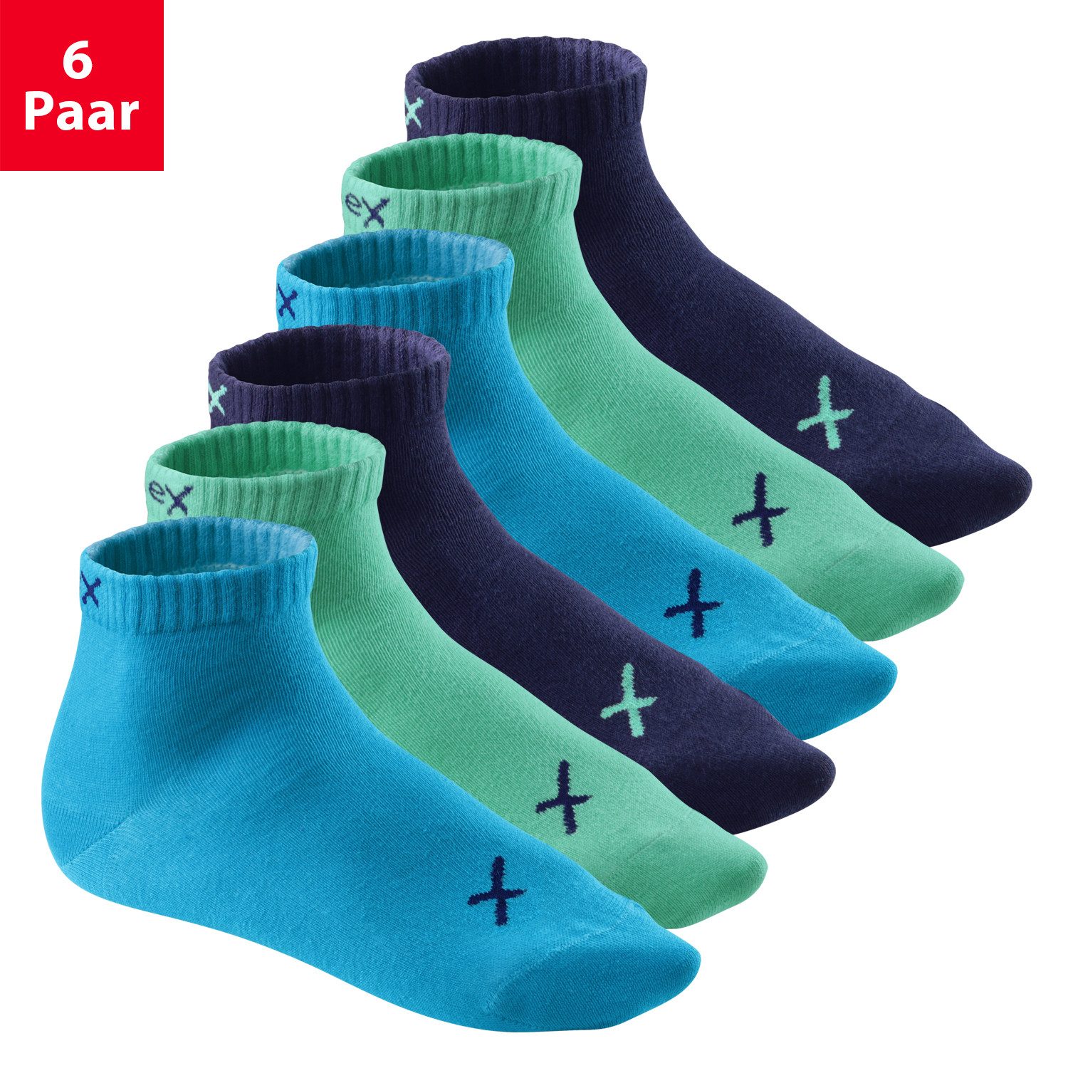 CFLEX Kurzsocken Lifestyle Kurzschaft Socken für Damen & Herren (6 Paar) Sneaker