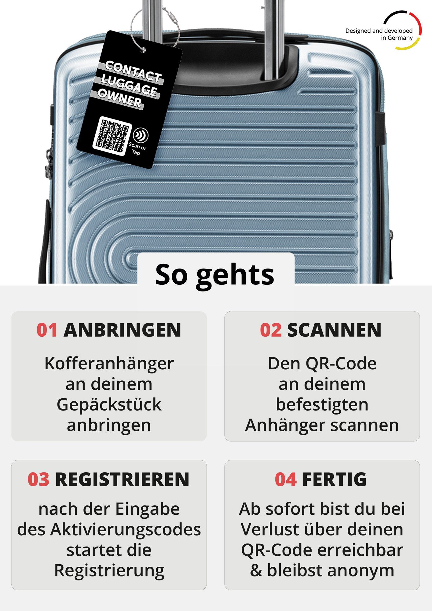 Hauptstadtkoffer Koffer Mitte, 4 Rollen, Mittlerer Koffer 68cm, erweiterbat auf 88L. TSA