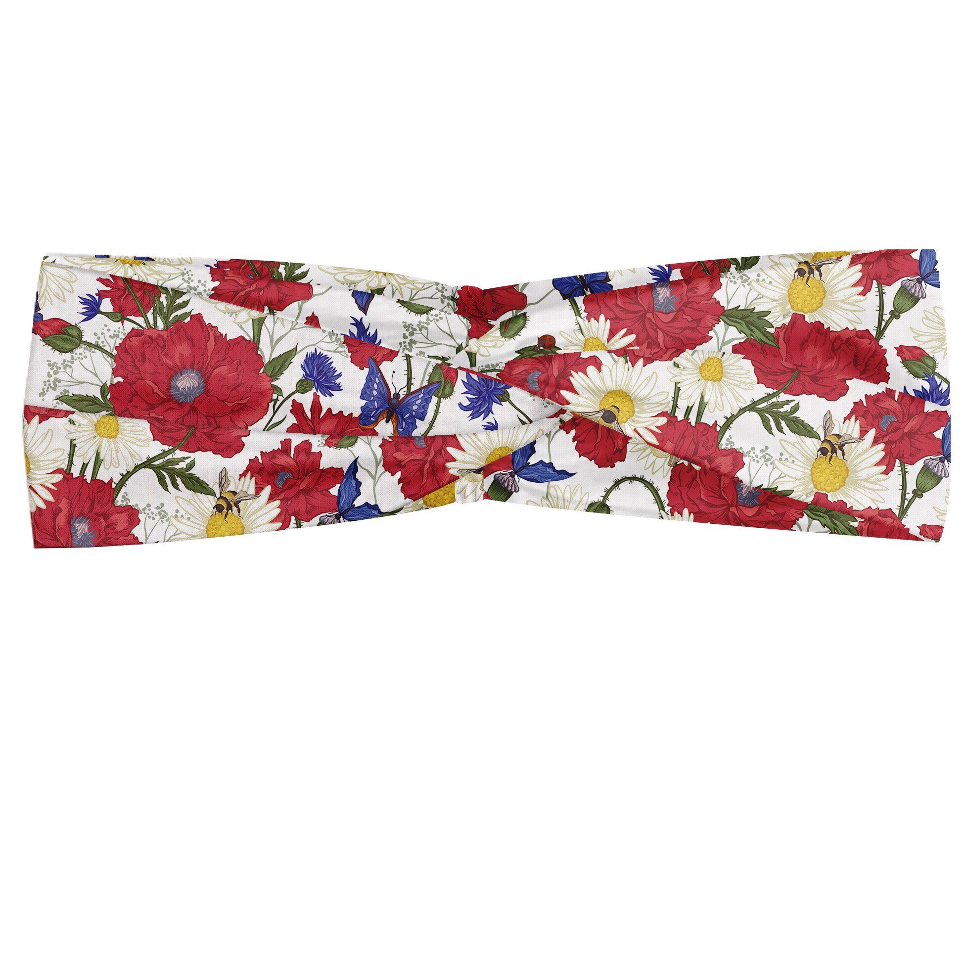 alltags Abakuhaus Angenehme Stirnband Blooming Rote Elastisch Mohnblumen und accessories Blumen