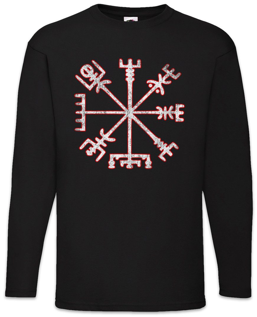 Langarmshirt Vegvisir Viking Compass Langarm T-Shirt Wegweiser Celtic Pagan