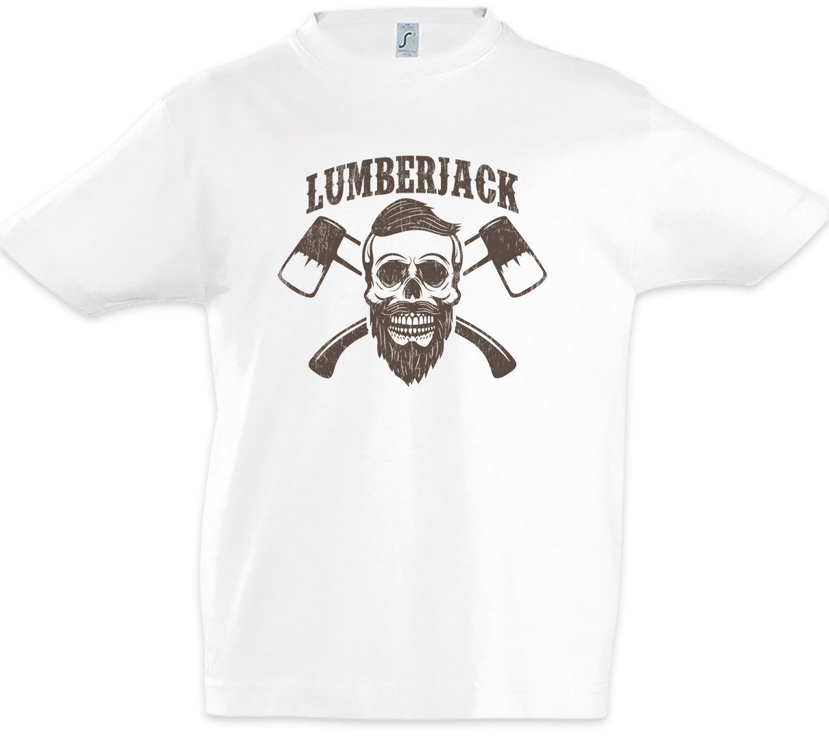 Print-Shirt Lumberjack IV Kinder T-Shirt Holzfäller Axt Waldarbeiter Förster