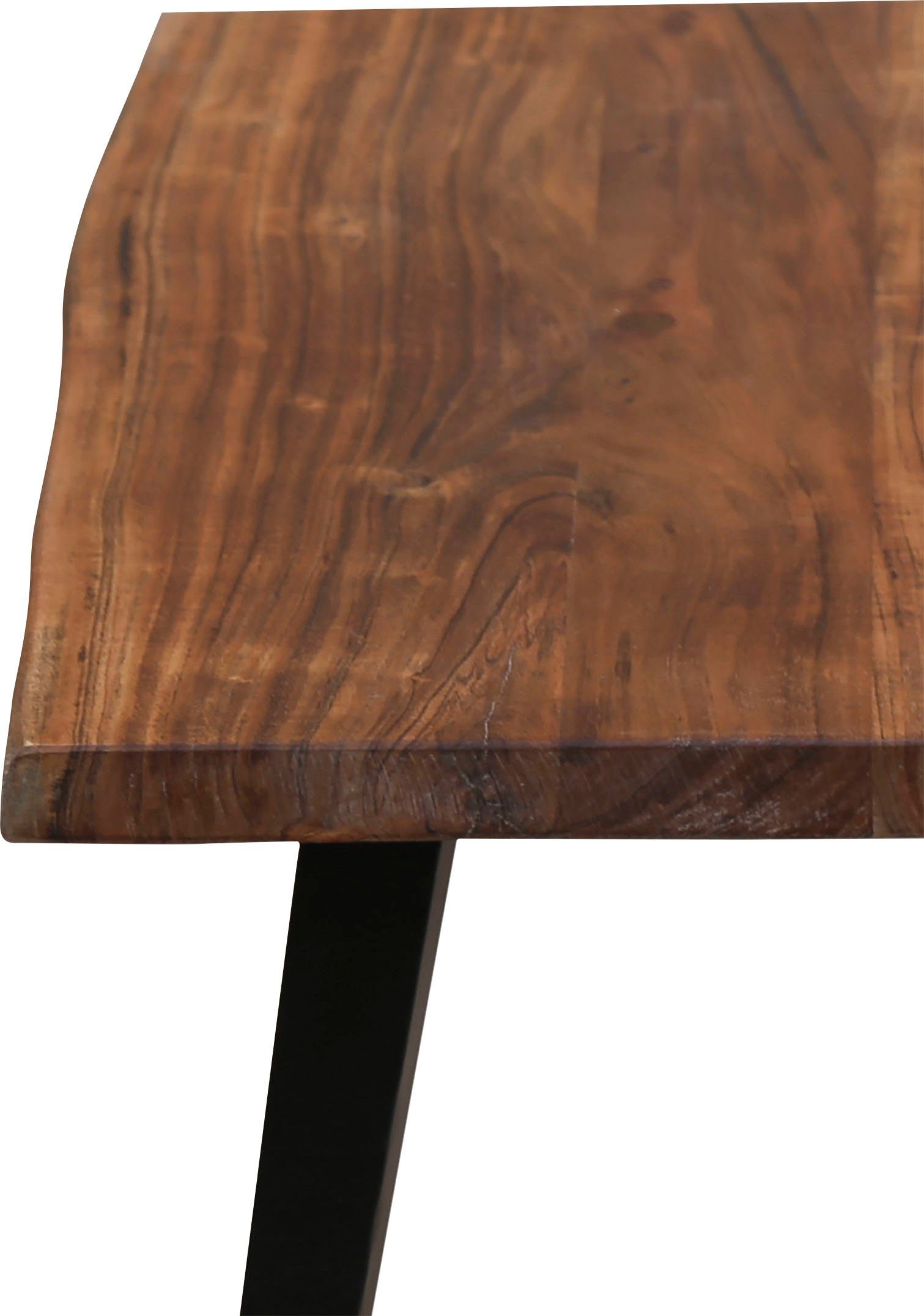 Couchtisch Breite 60 Tischplatte Baumkante, oder Caddy, 110 byLIVING cm mit