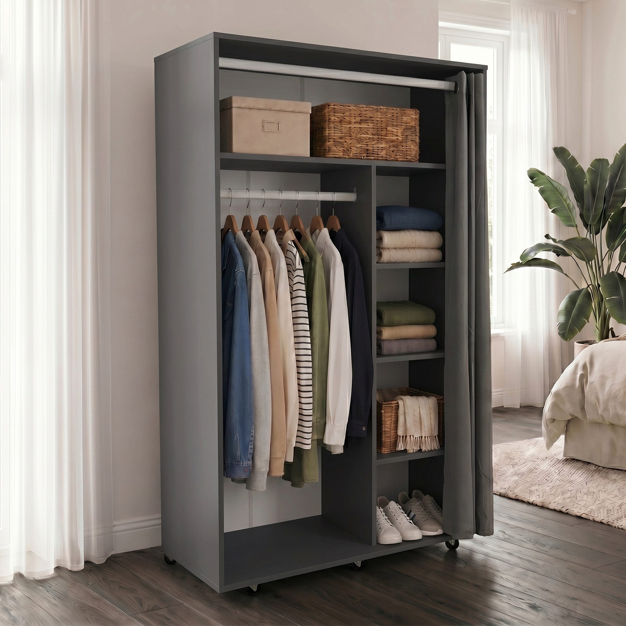 VCM Kleiderschrank Ostila 175x101x51cm