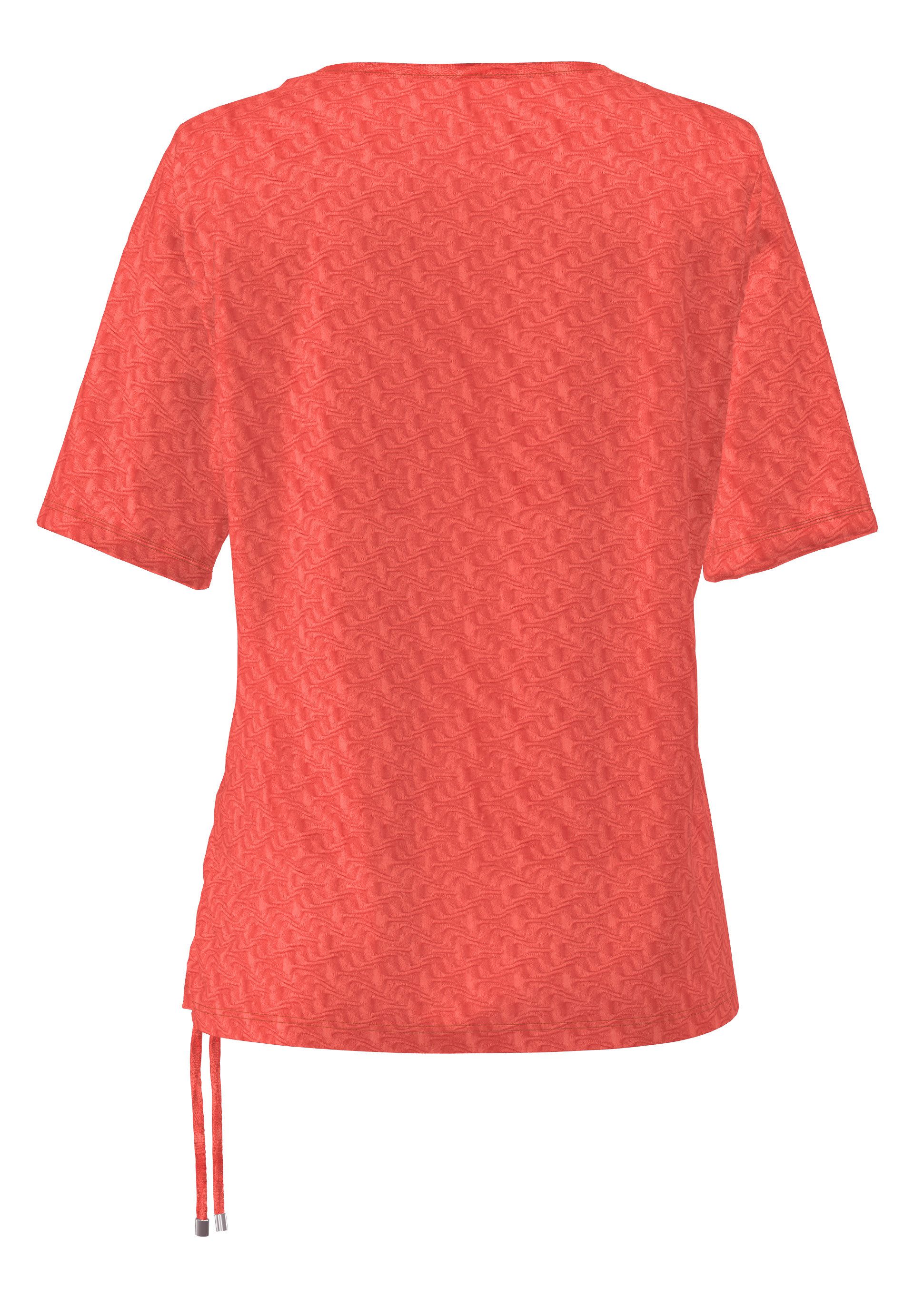 FRANK WALDER Kurzarmshirt mit seitlicher Raffung günstig online kaufen