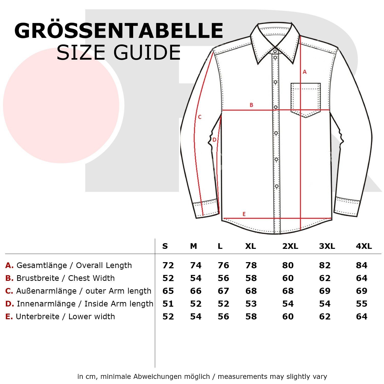 Reslad Langarmhemd Reslad Herren Langarm Hemd Alabama RS-7050 (Herrenhemd) günstig online kaufen