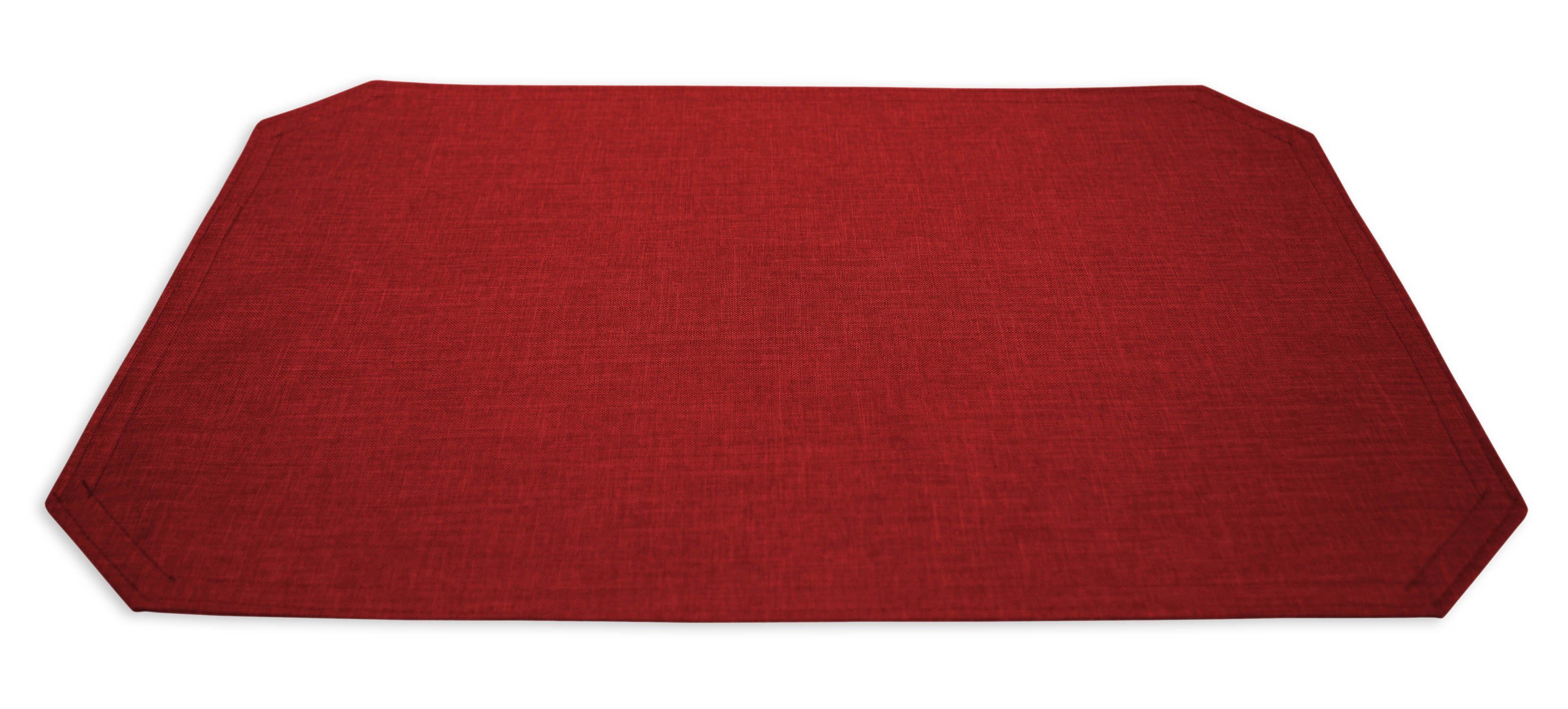 Haus und Deko Platzset Tischset beschichtet Struktur Leinen-Optik Fleckensc günstig online kaufen