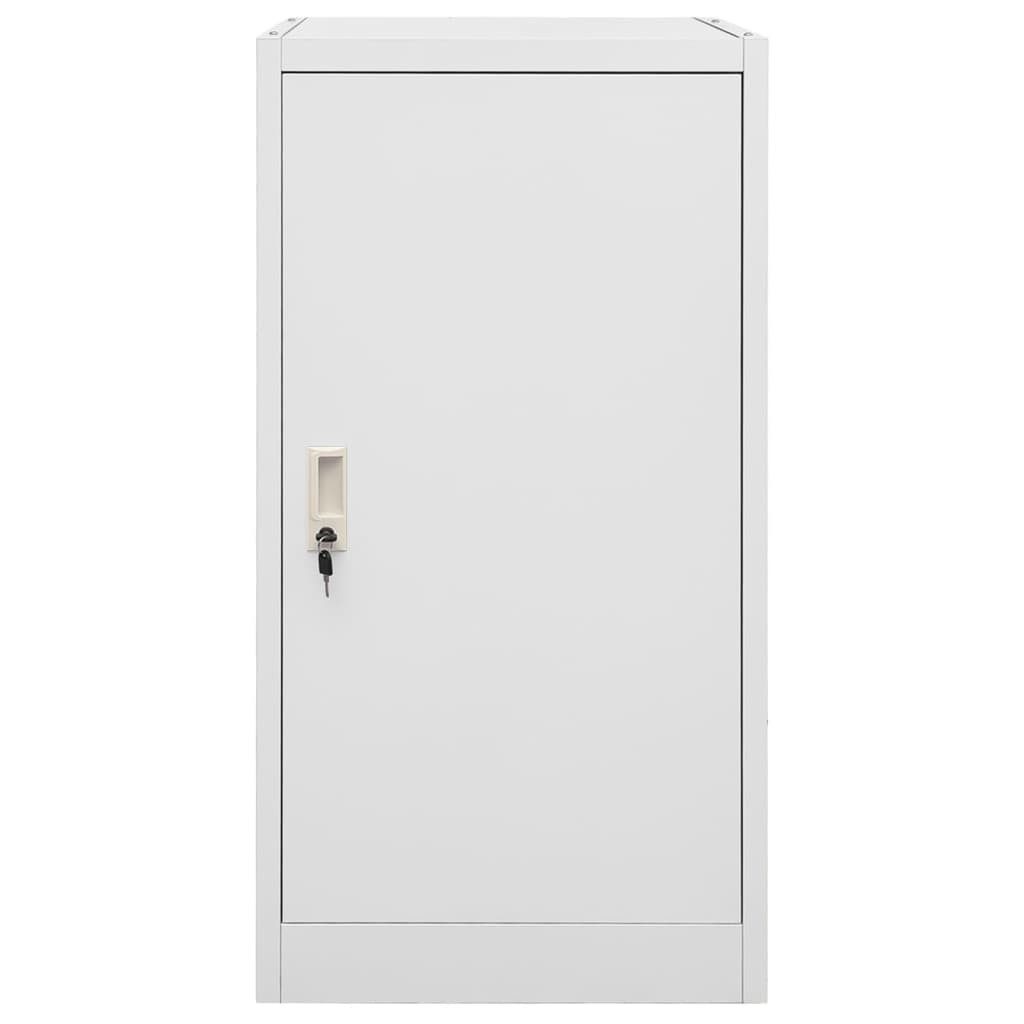 furnicato Stauraumschrank Sattelschrank Hellgrau 53 x 53 x 105 cm mit abschließbarer Tür (1-St) Sattelkammer mit höhenverstellbarem Halter und Haken für den Stall