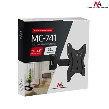 Maclean MC-741 TV-Wandhalterung, (bis 42,00 Zoll, Schwenkarm Wandhalterung)
