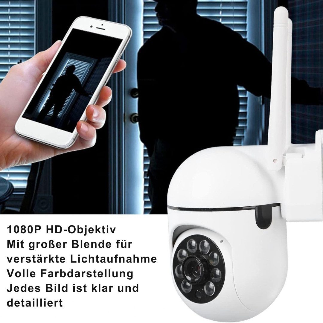 Diyarts Video-Babyphone, WLAN-Überwachungskamera, 1080P-HD, 360°-Sicht, Zwei-Wege-Audio & Vollfarb-Nachtsicht