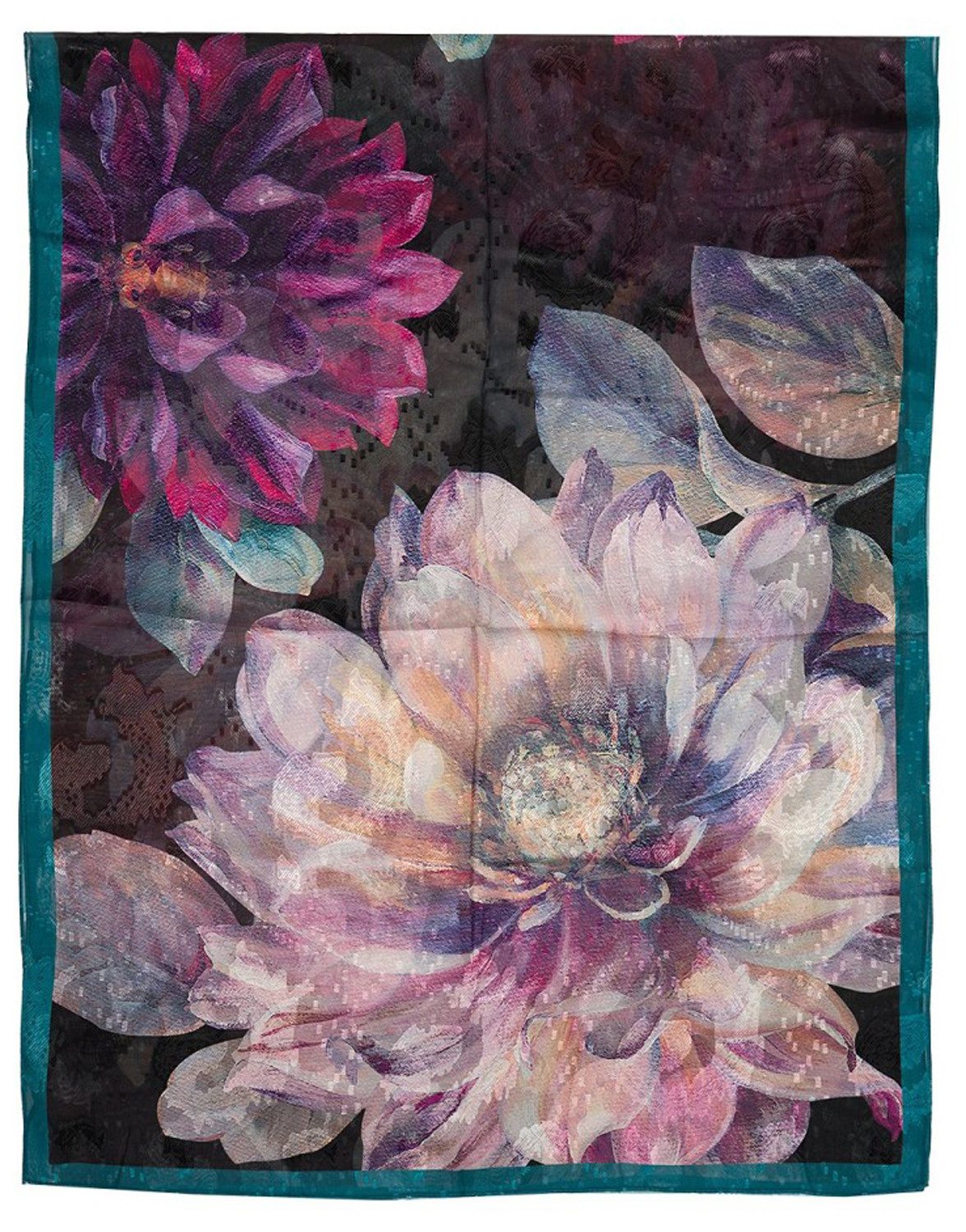 chic4home Schal Color Flow, (1-St. 1-teilig), sommerlicher Damen Schal mit Blumenmuster