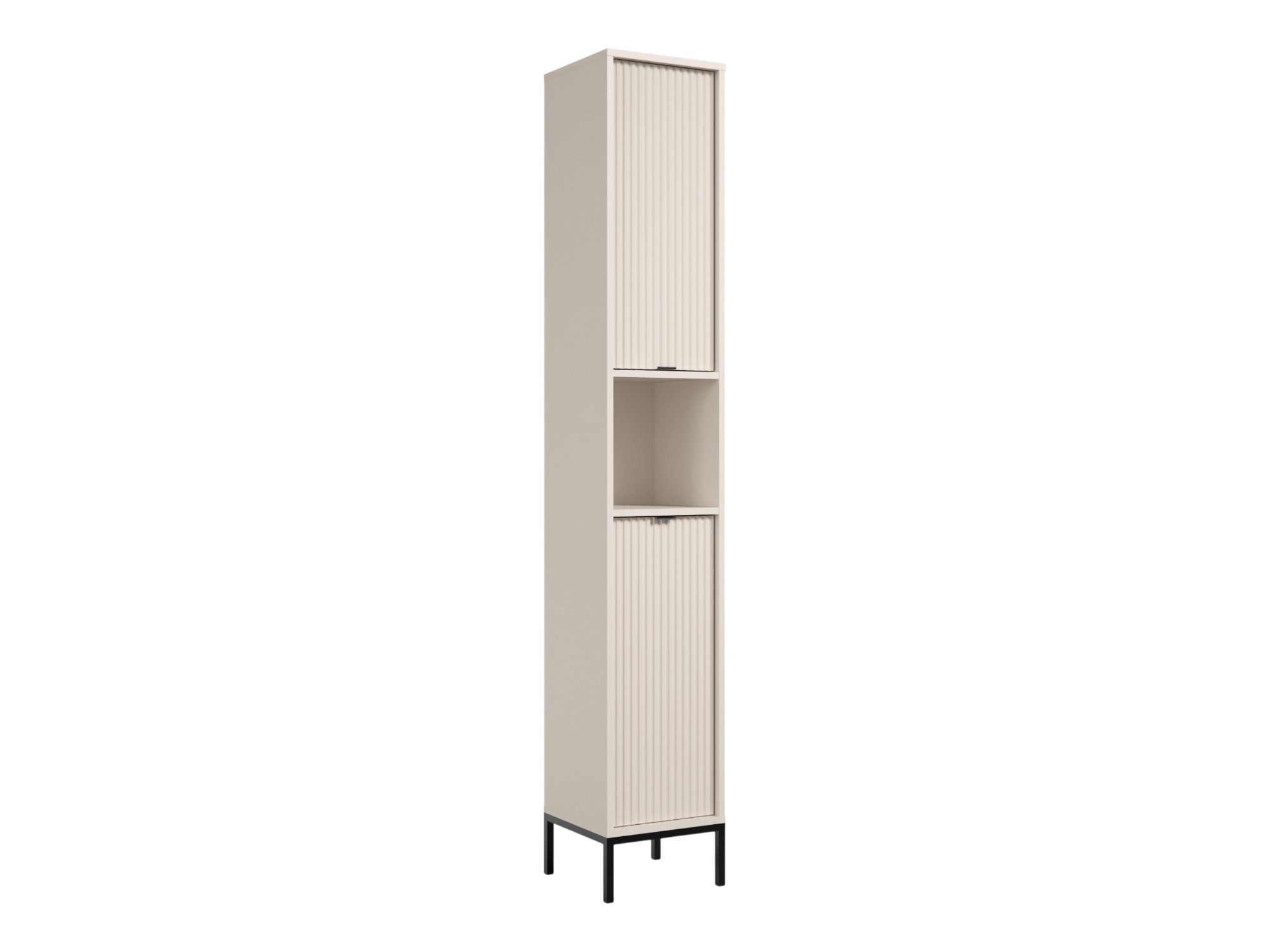 moebel-dich-auf Hochschrank CASTELLO (kaschmir, 2 Türen, 1 offenes Fach) 195 cm x 32 cm HxB