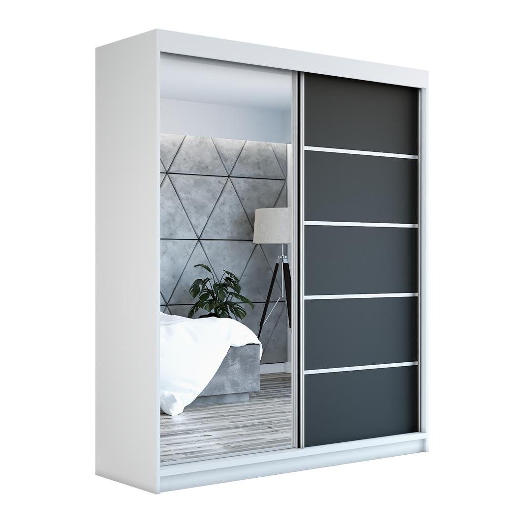 A&J MöbelLand GmbH Schiebetürenschrank BERLIX,2-türig Schrank mit Spiegel ( günstig online kaufen