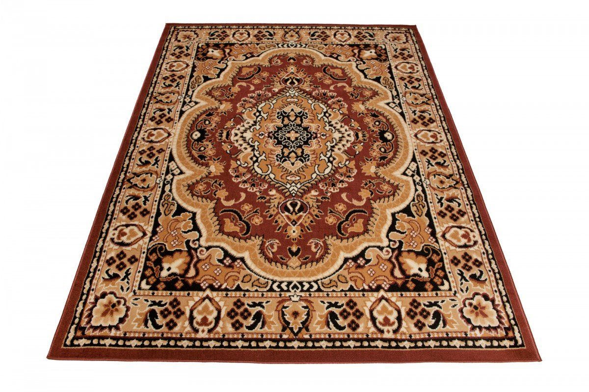 Mazovia Orientteppich Orientalisch Vintage Teppich Kurzflor Wohnzimmerteppich Braun, 120 x 170 cm, Fußbodenheizung