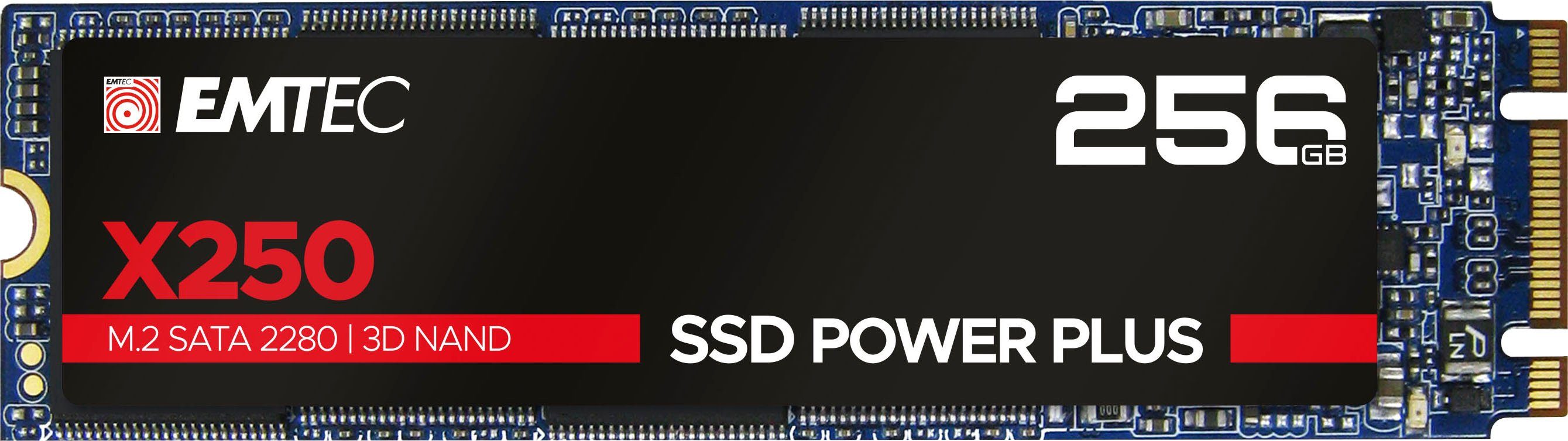 EMTEC X250 Power Plus SSD interne SSD (256 GB) 520 MB/S Lesegeschwindigkeit, 500 MB/S Schreibgeschwindigkeit