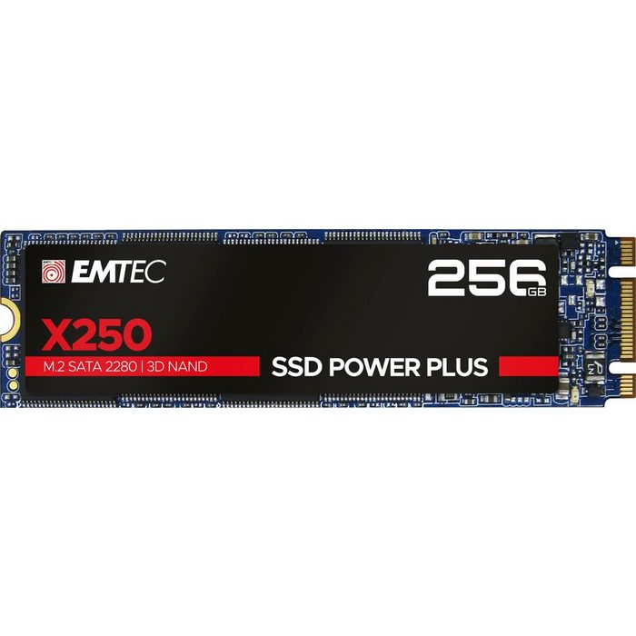 EMTEC X250 Power Plus SSD interne SSD (256 GB) 520 MB/S Lesegeschwindigkeit 500 MB/S Schreibgeschwindigkeit