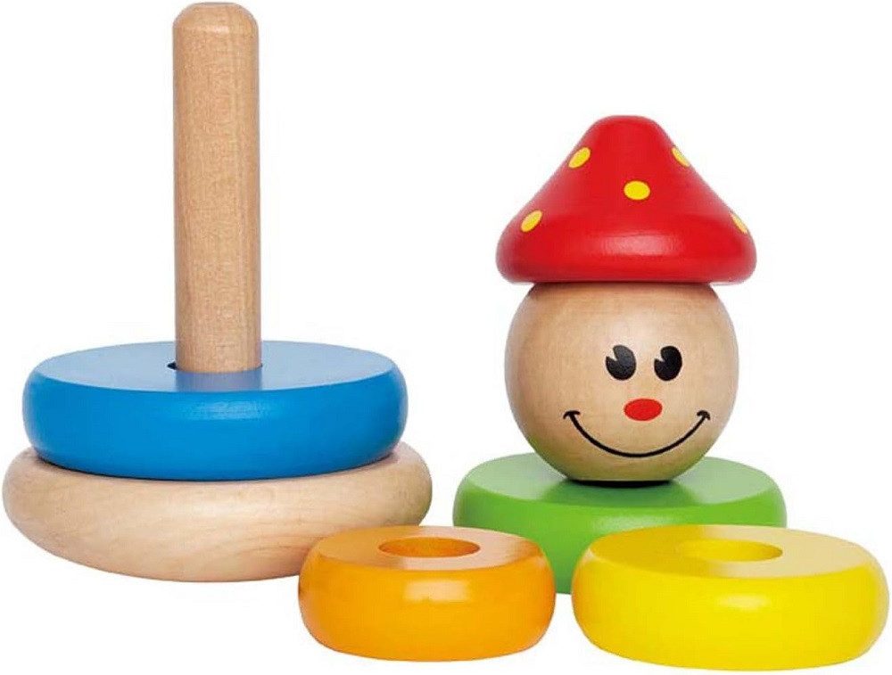 Hape Stapelspielzeug Hape E0400 Clown, Stapler, Klowns, Motorikspiel aus Holz, Kinderspielzeug, Ideal als Geschenk