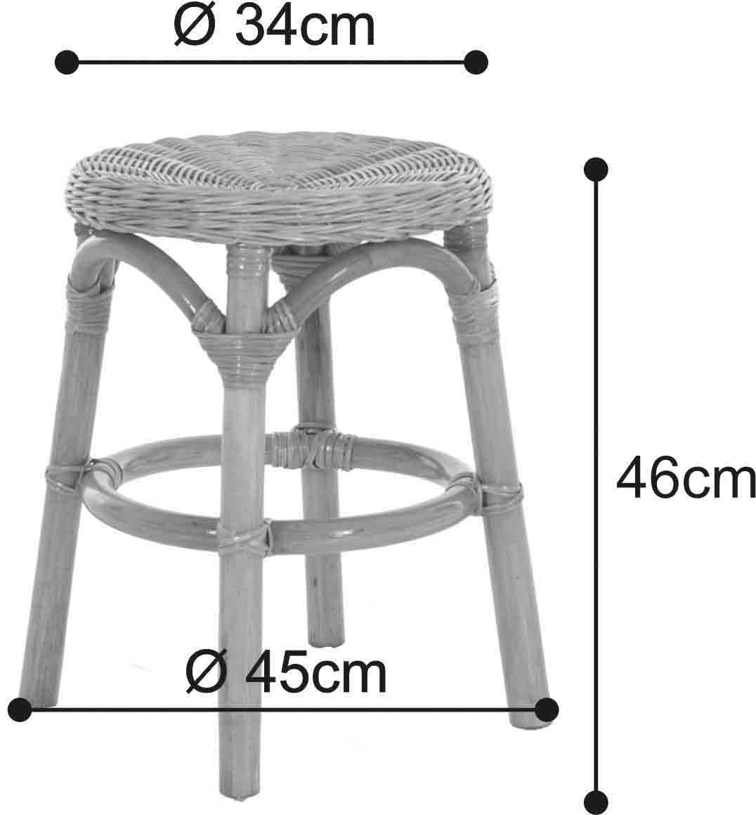 Krines Home Badhocker Hocker aus natürlichem günstig online kaufen