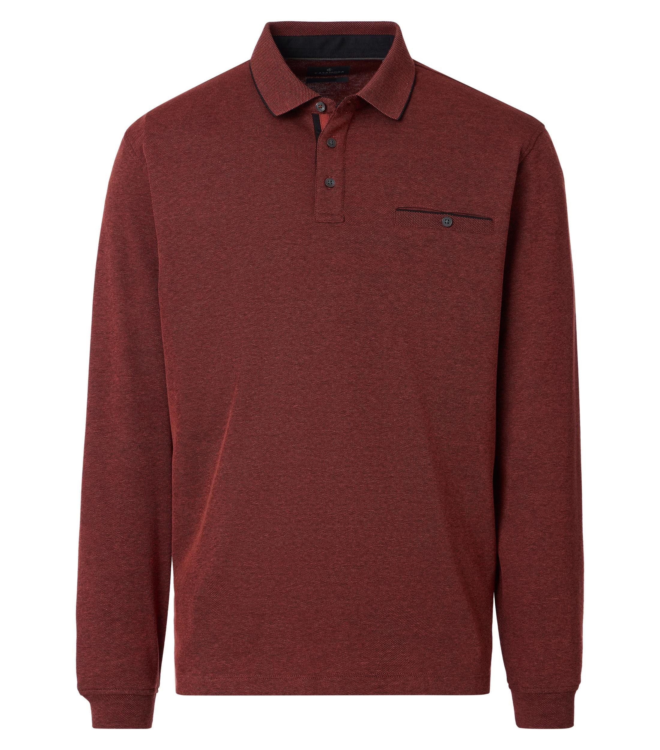 CASAMODA Langarm-Poloshirt CASAMODA Polo-Shirt Langarm uni