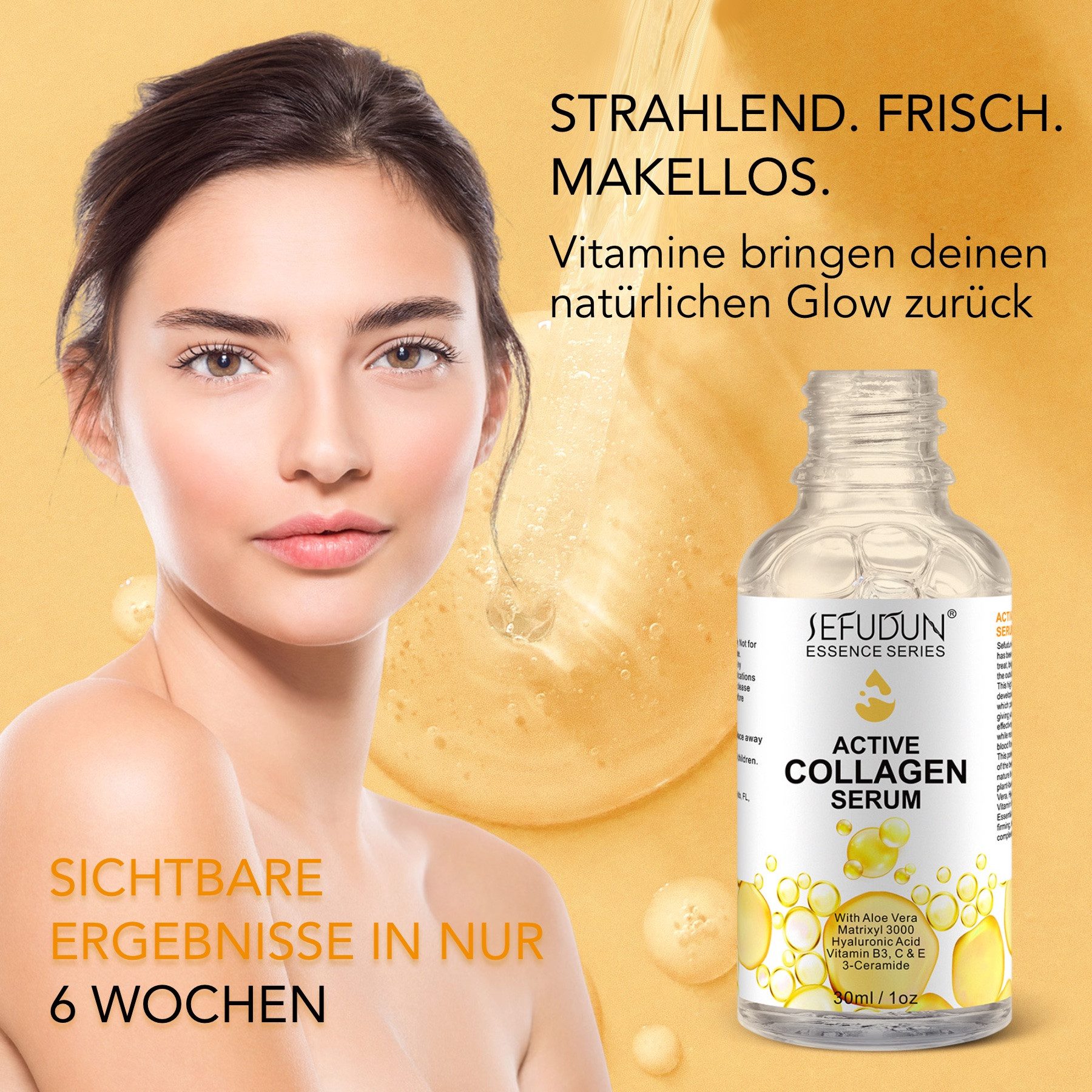 P-Beauty Cosmetic Accessories Gesichtsserum Gesichtspflege Anti-Falten Anti-Aging Kollagen Collagen Serum, 1-tlg., Ant-Falten, Anti-Aging, Gesichtsserum,Gesichtspflege